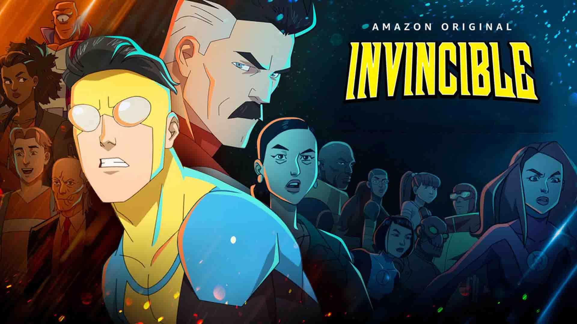 پوستر تمدید سریال Invincible برای فصل دوم و سوم