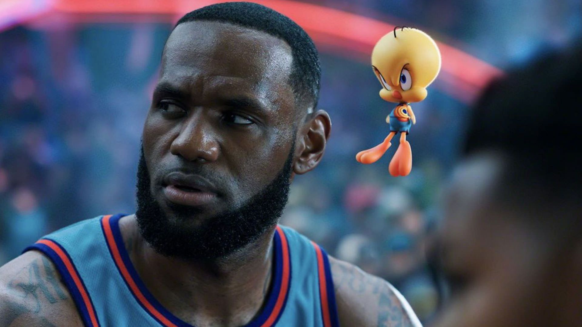 لبران جیمز و توییتی در فیلم Space Jam: A New Legacy