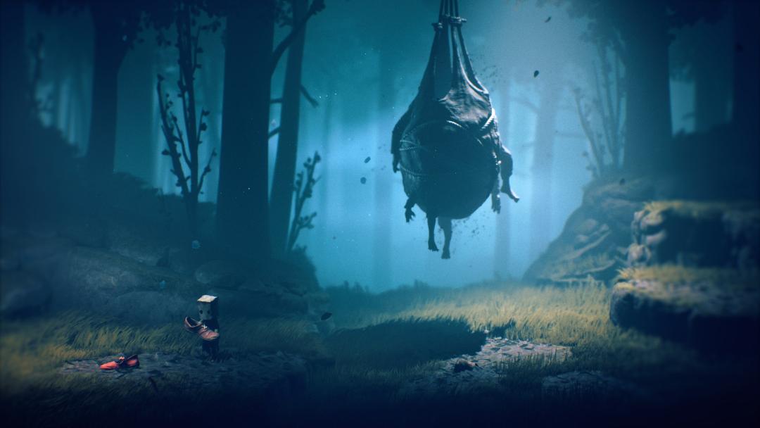 کاراکتر مونو در وسط جنگل تاریک در بازی Little Nightmares 2
