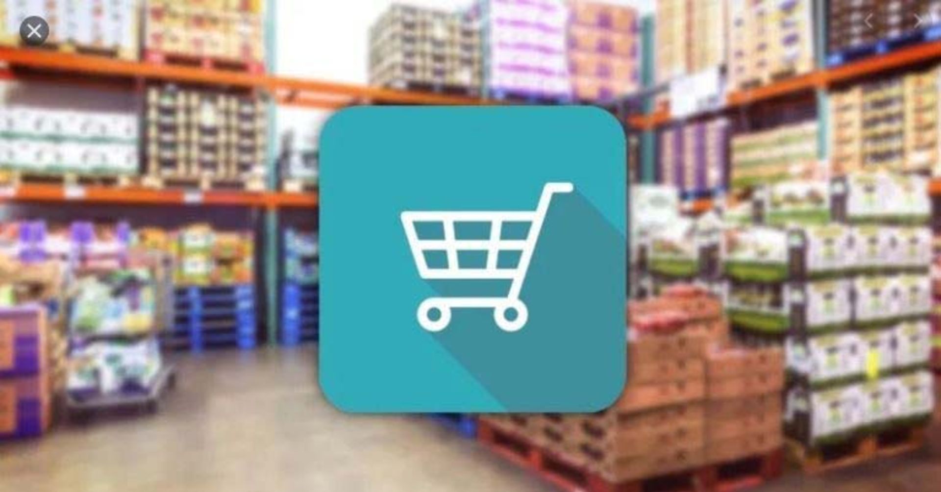 آیکون خرید آنلاین در انبار یک فروشگاه