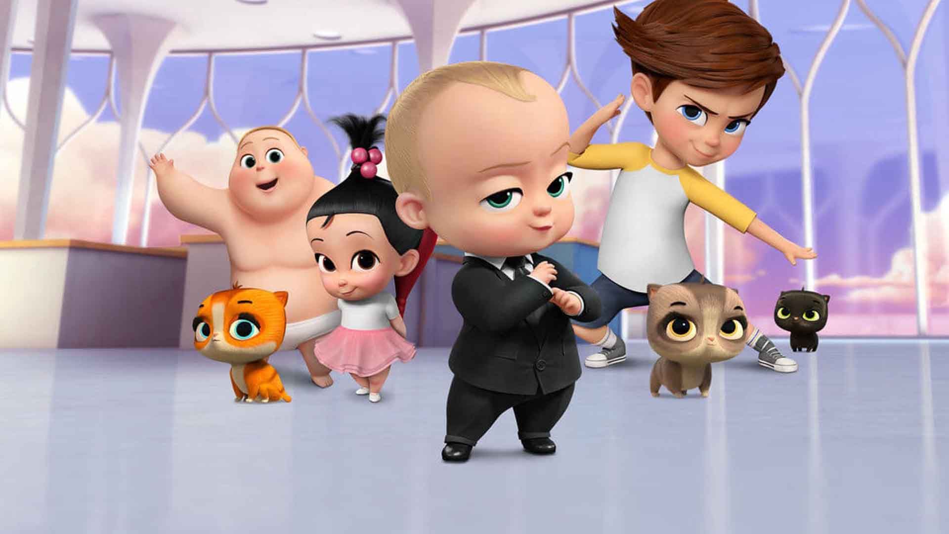 شخصیت‌های اصلی انیمیشن سریالی The Boss Baby: Back in Business در کنار هم