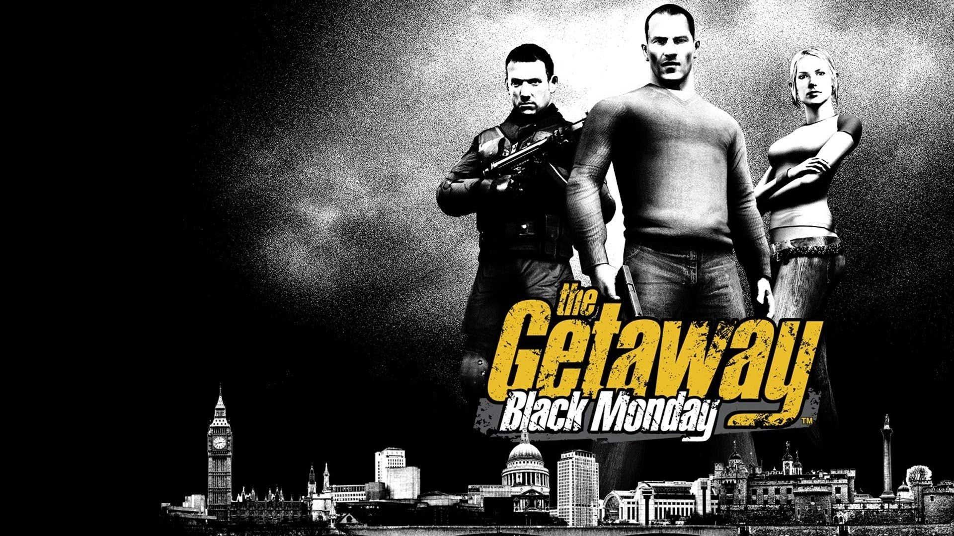 تصویر سیاه و سفید بازی جهان باز The Getaway پلی استیشن سونی