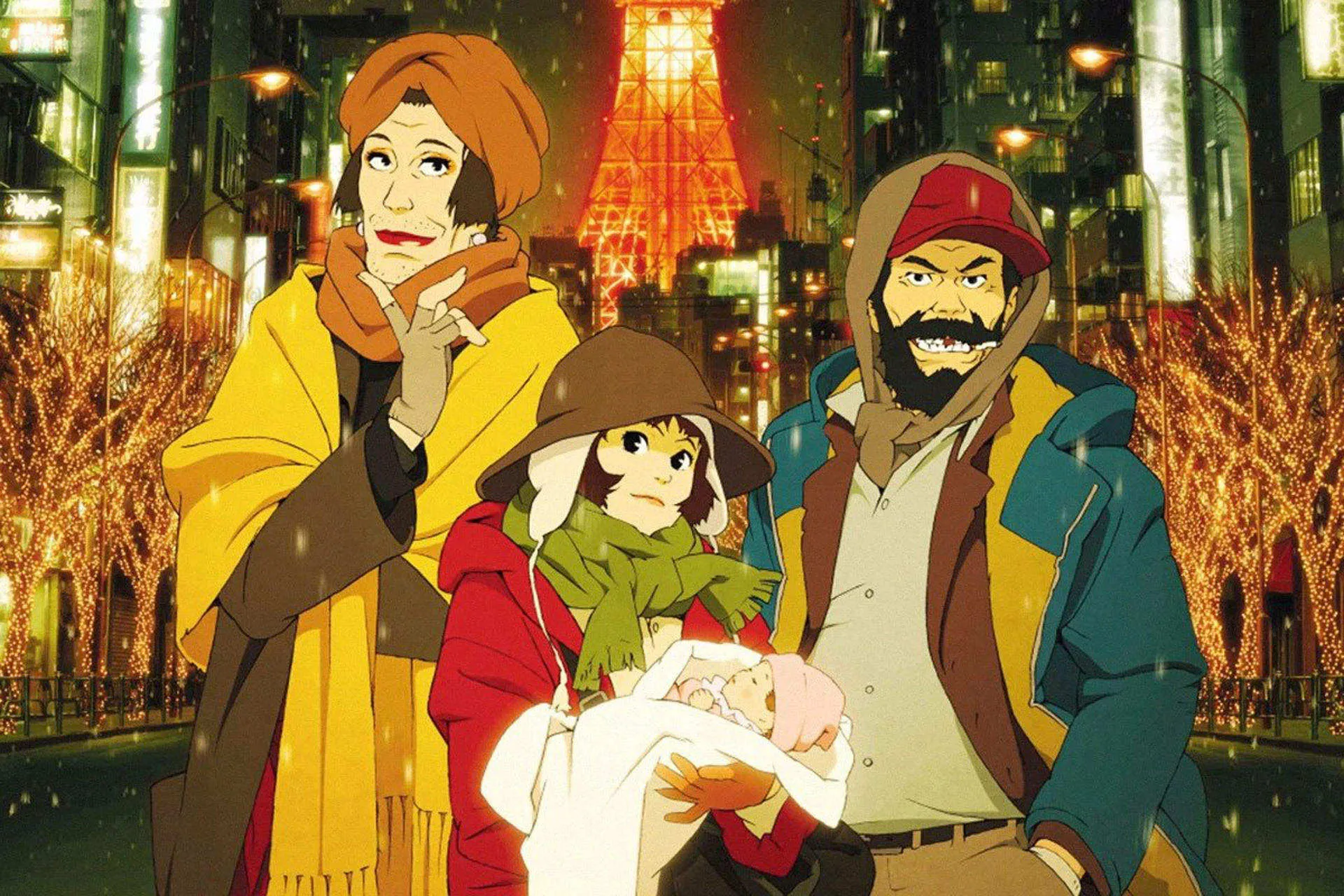 سه آواره و یک بچه سرراهی در انیمه پدرخوانده‌های توکیو - Tokyo Godfathers