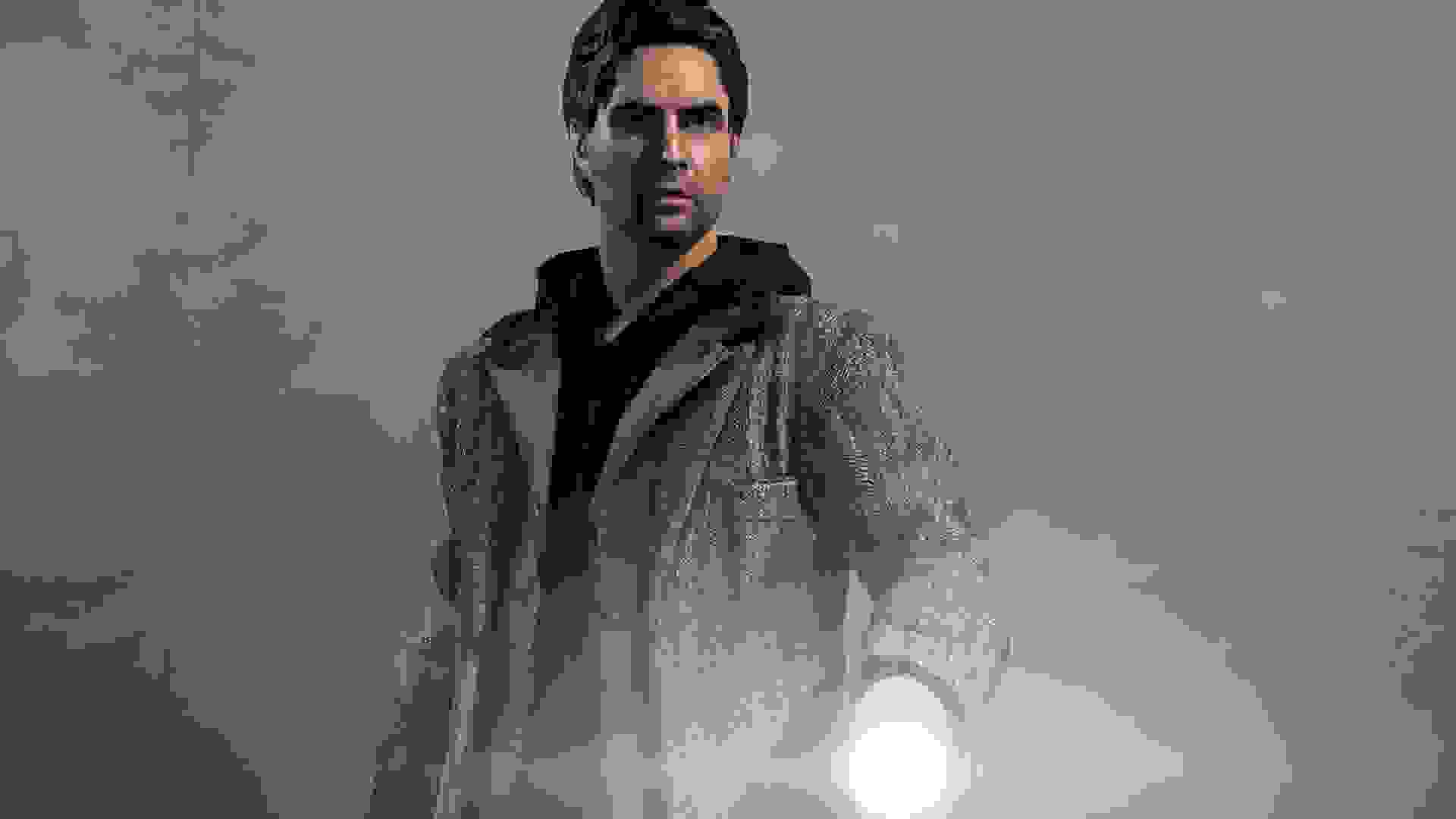الن ویک با چراغ قوه در بازی Alan Wake