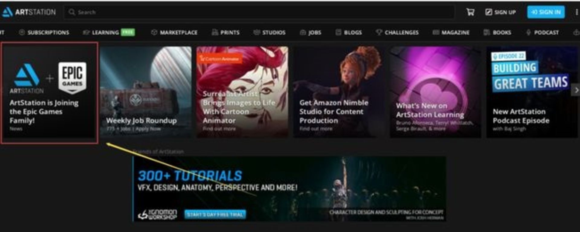 انتشار خری خرید آرت استیشن توسط اپیک در وبسایت رسمی