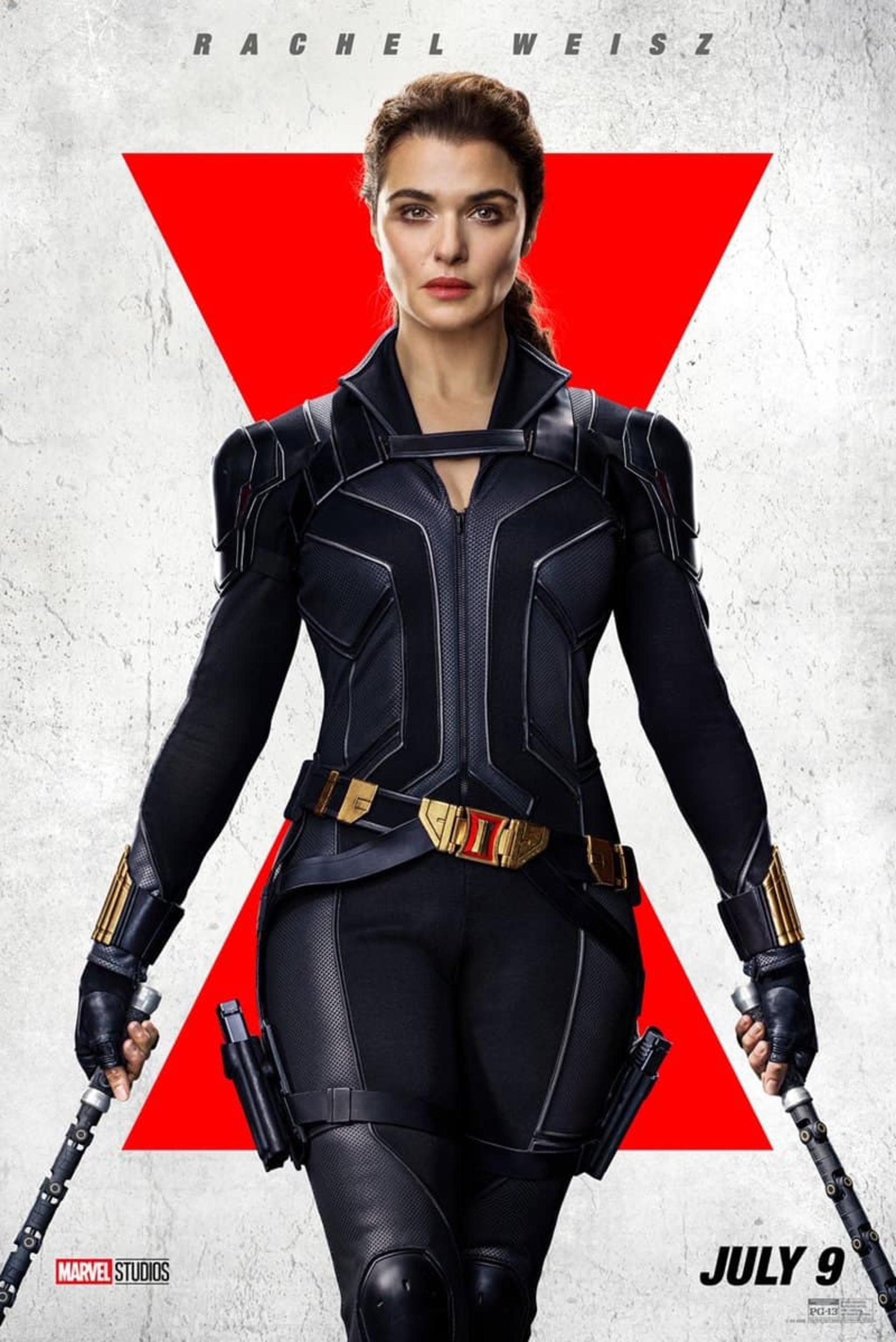 ریچل وایس در نقش ملینا در پوستر شخصیت فیلم Black Widow