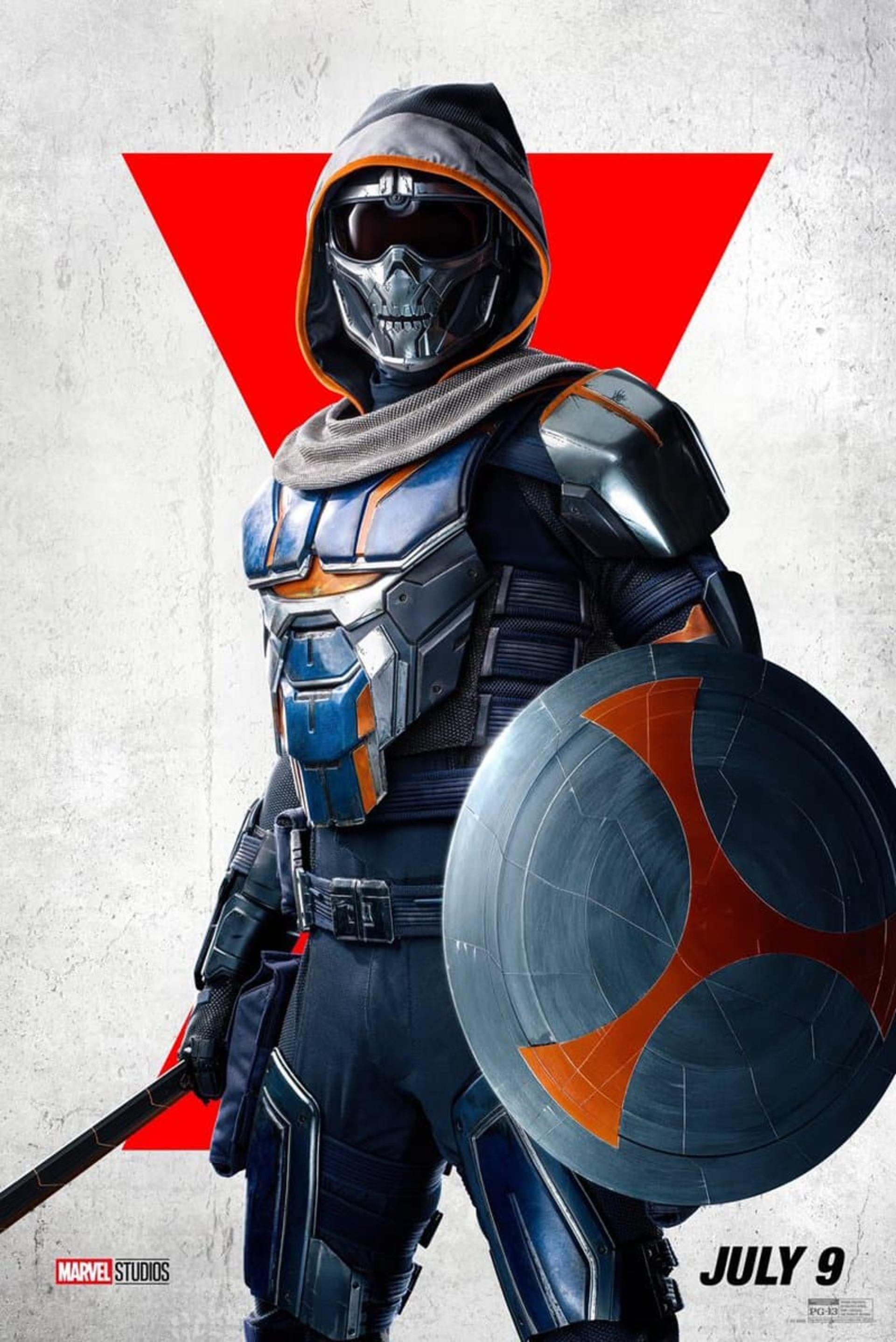 تسکمستر در پوستر شخصیت فیلم Black Widow