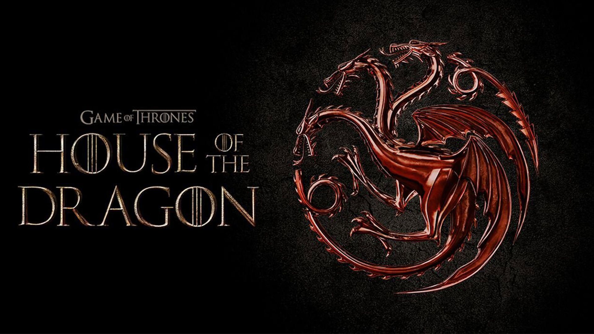 لوگو رسمی سریال House of the Dragon، اسپین‌آف بازی تاج و تخت