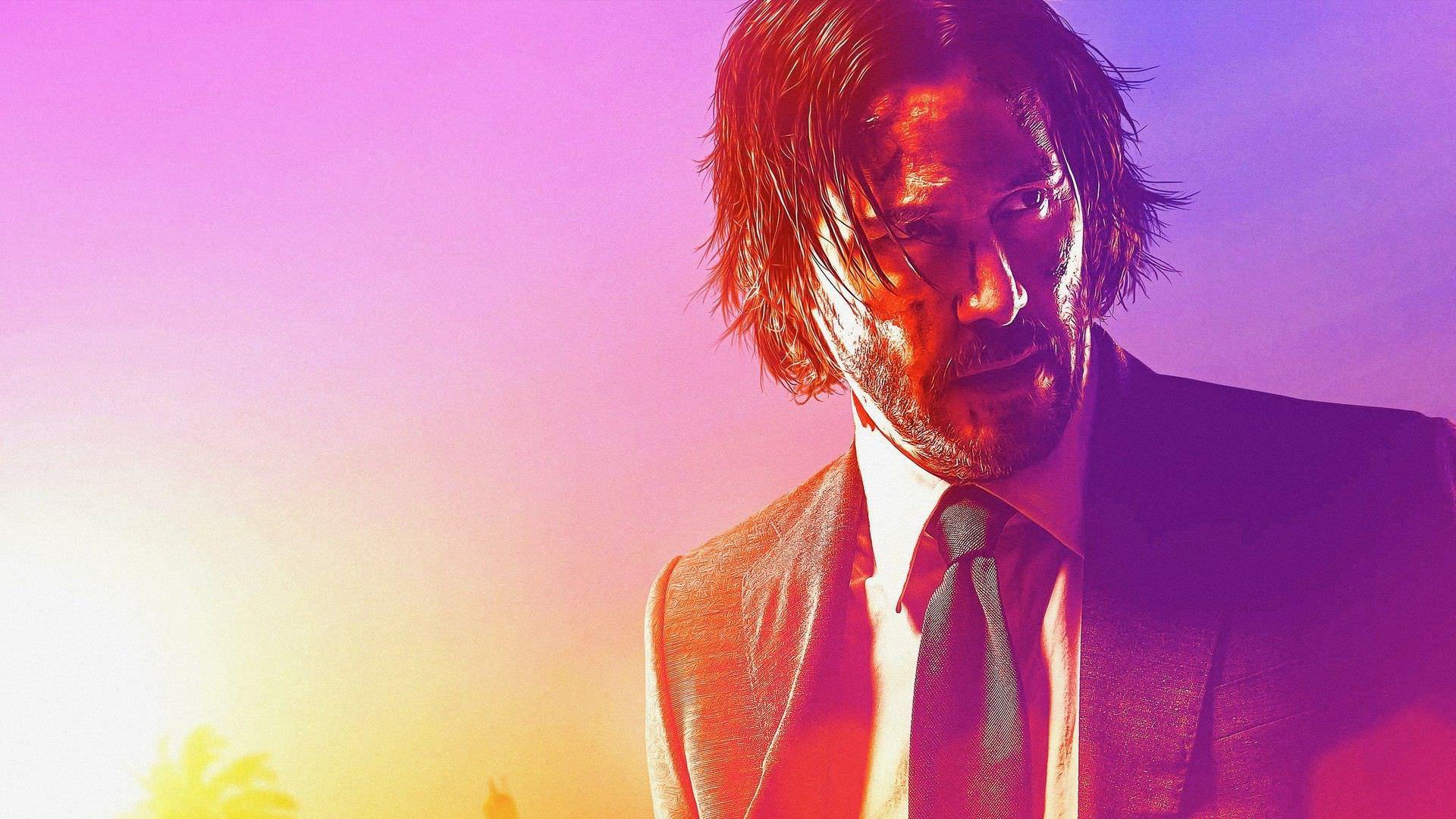 کیانو ریوز در حال فرار در پوستر فیلم John Wick: Chapter 3 – Parabellum