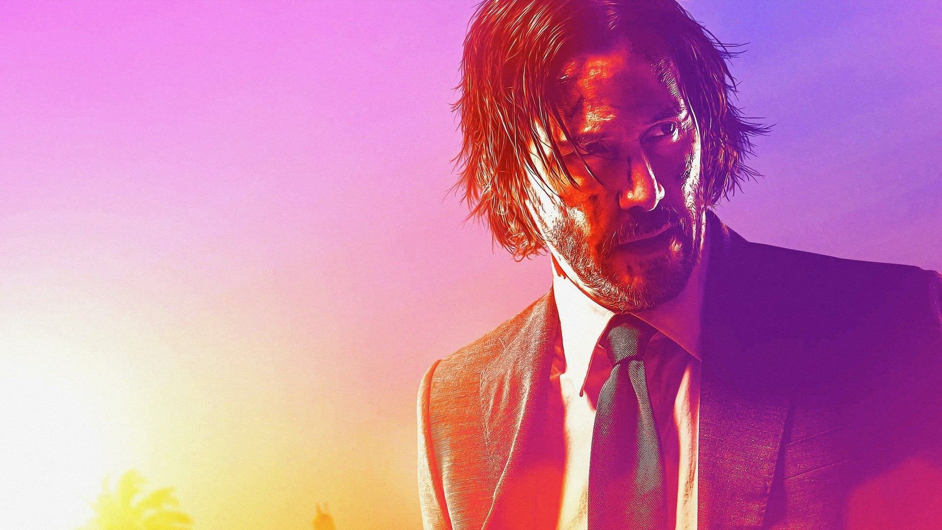 کیانو ریوز در حال فرار در پوستر فیلم John Wick: Chapter 3 – Parabellum