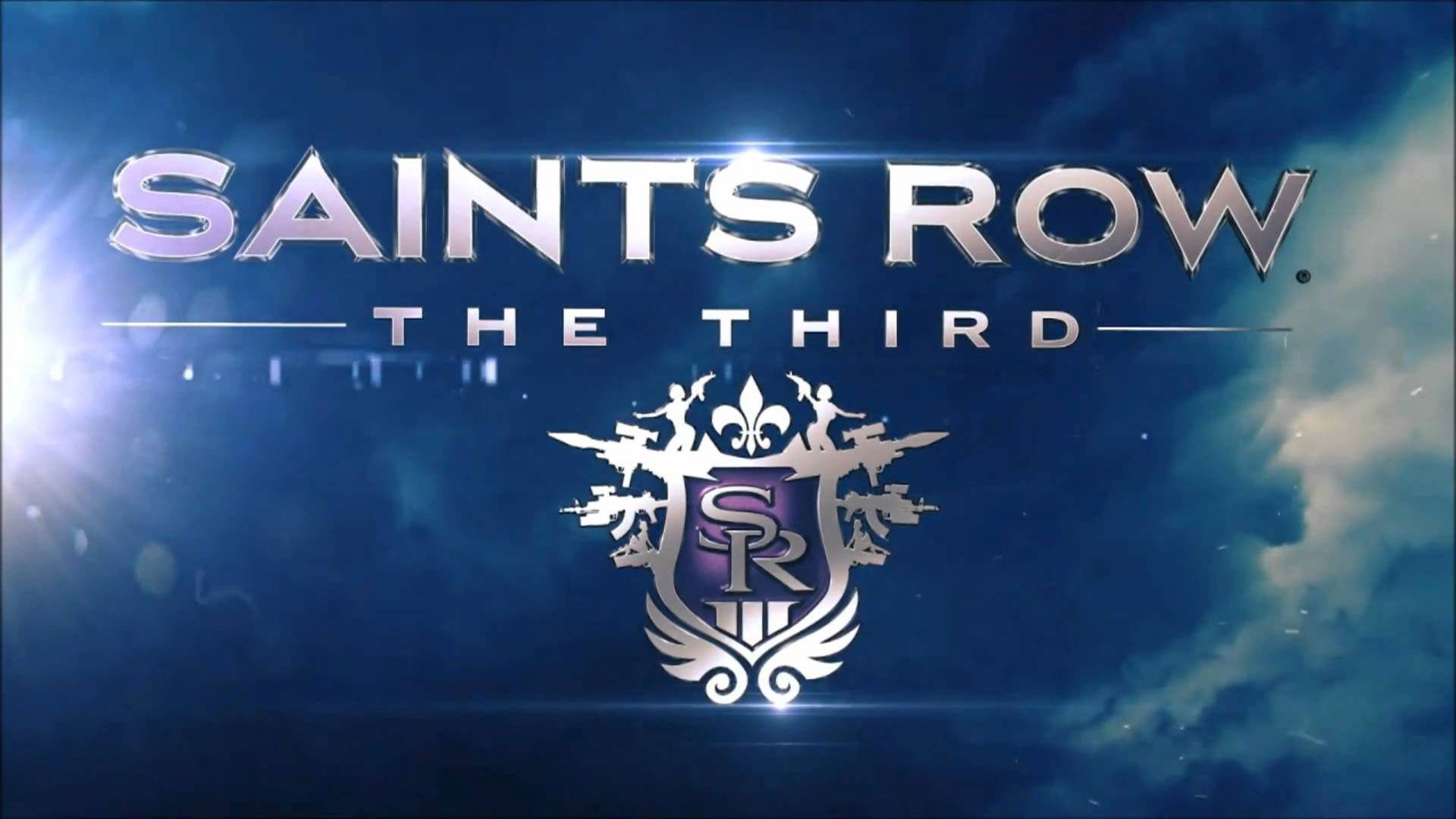 اسم بازی Saints Row :the third بر روی پس زمینه آسمان 