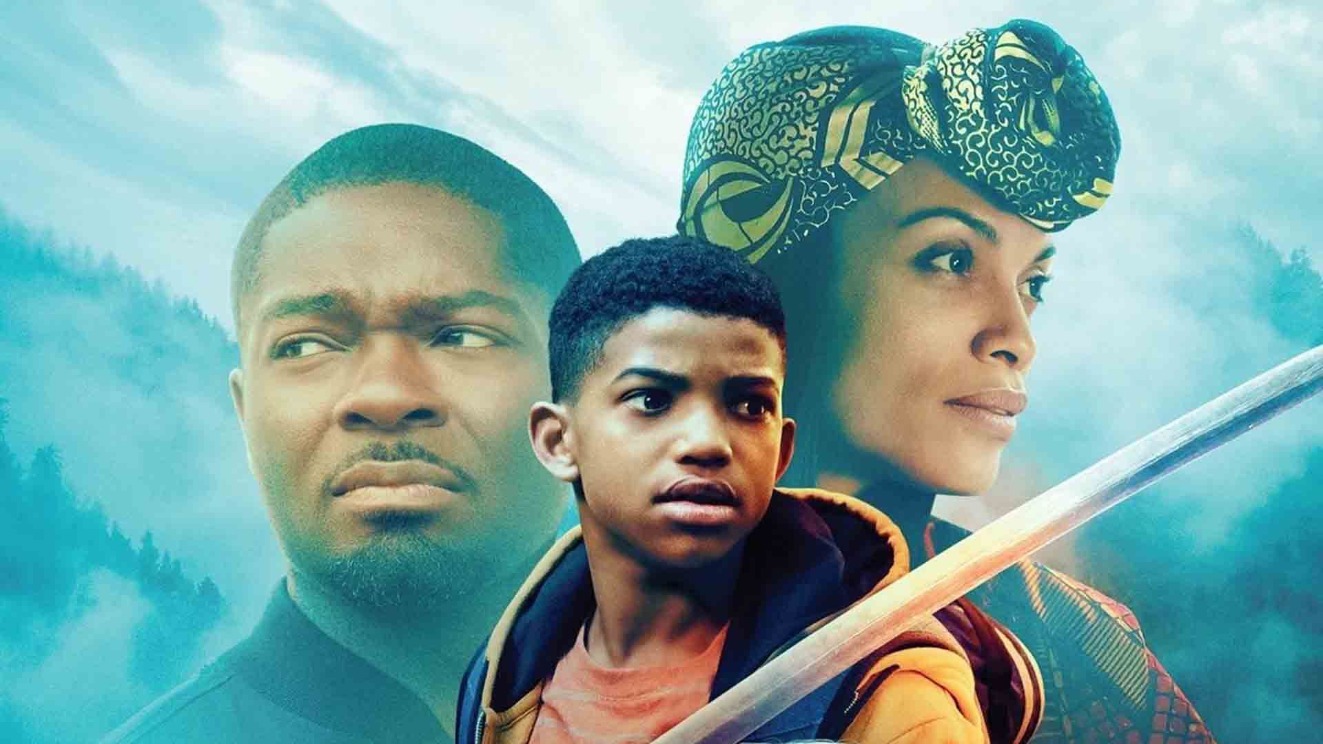 لانی چاویس به همراه رزاریو داوسون و دیوید اویلوو در پوستر فیلم The Water Man