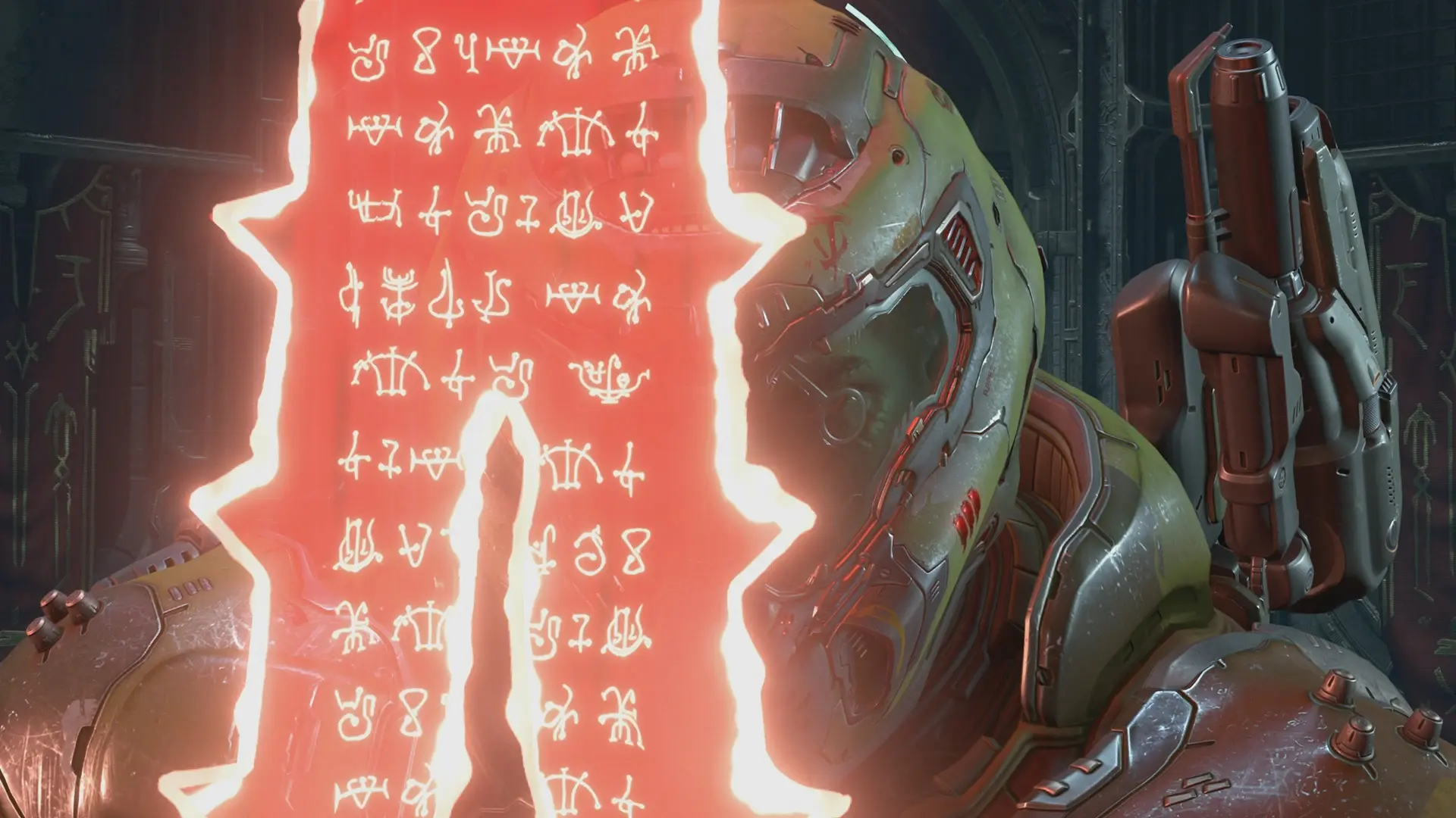 نمایی از دووم گای در بازی Doom Eternal