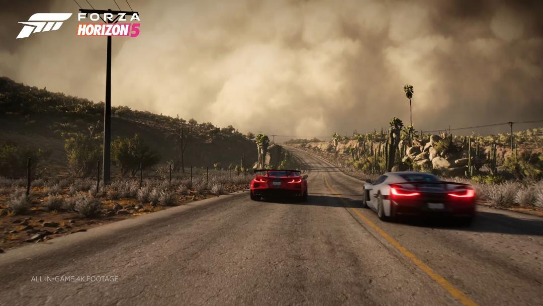 مسابقه در طوفان شن در بازی Forza Horizon 5
