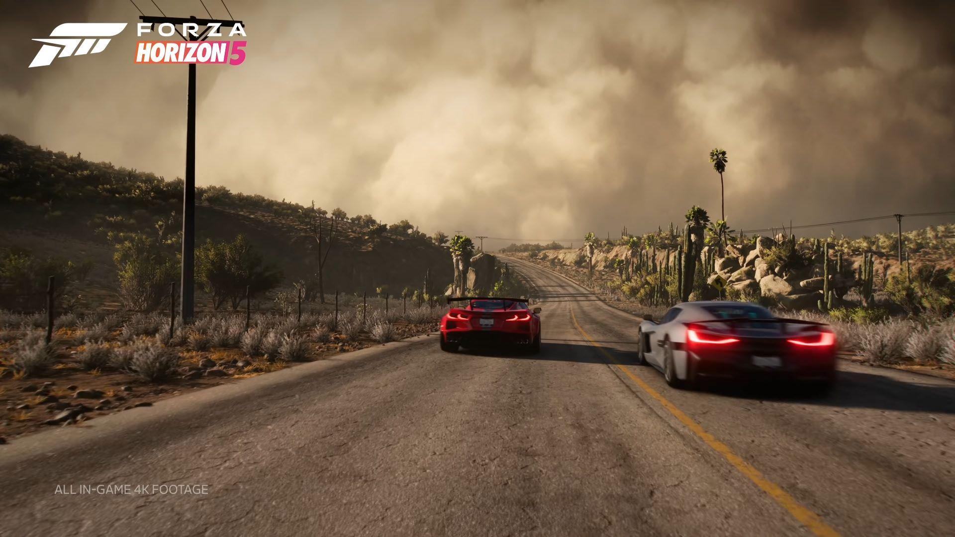 مسابقه در طوفان شن در بازی Forza Horizon 5
