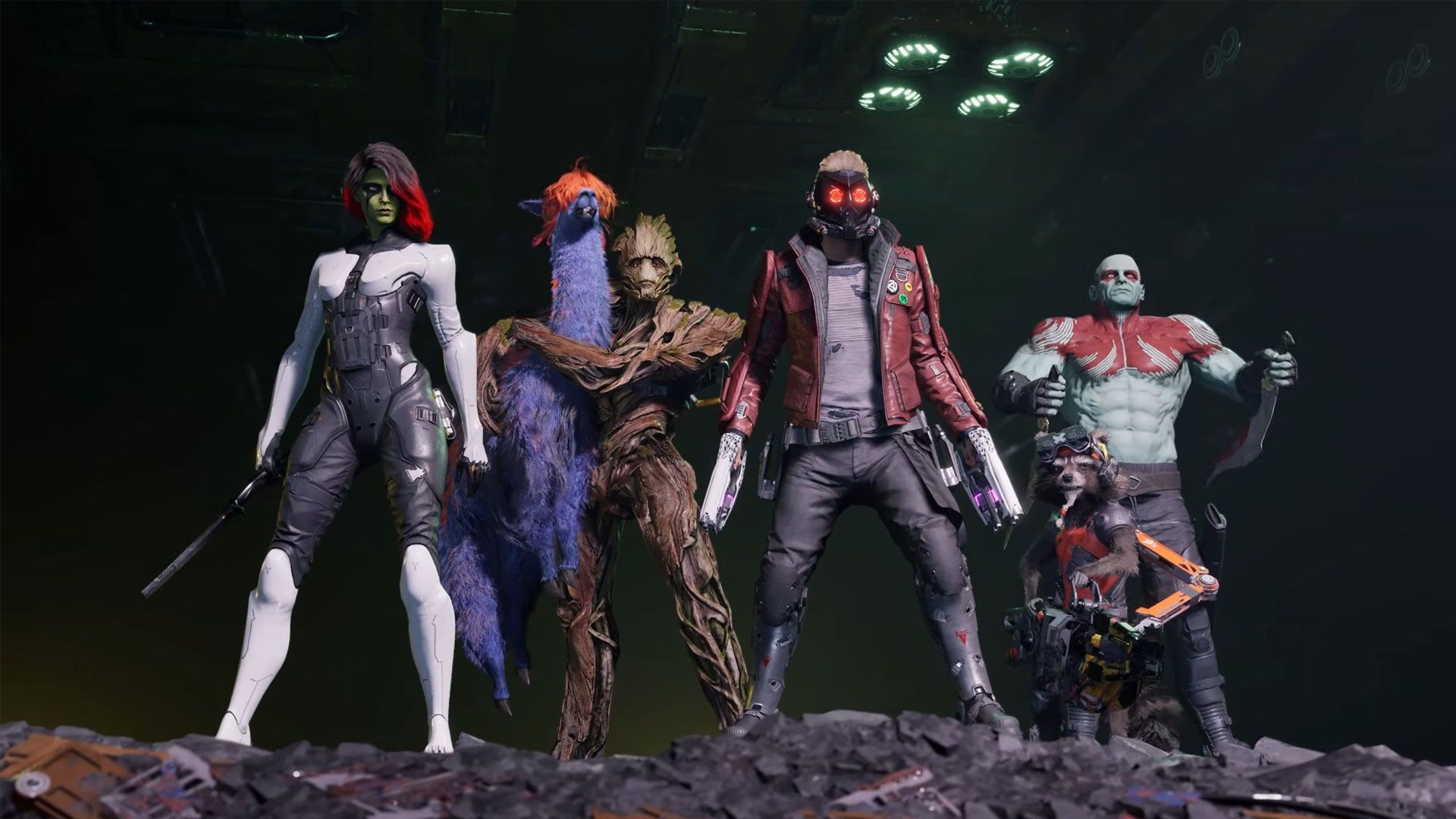 استارلرد درکنار سایر شخصیت‌های Guardians of the Galaxy