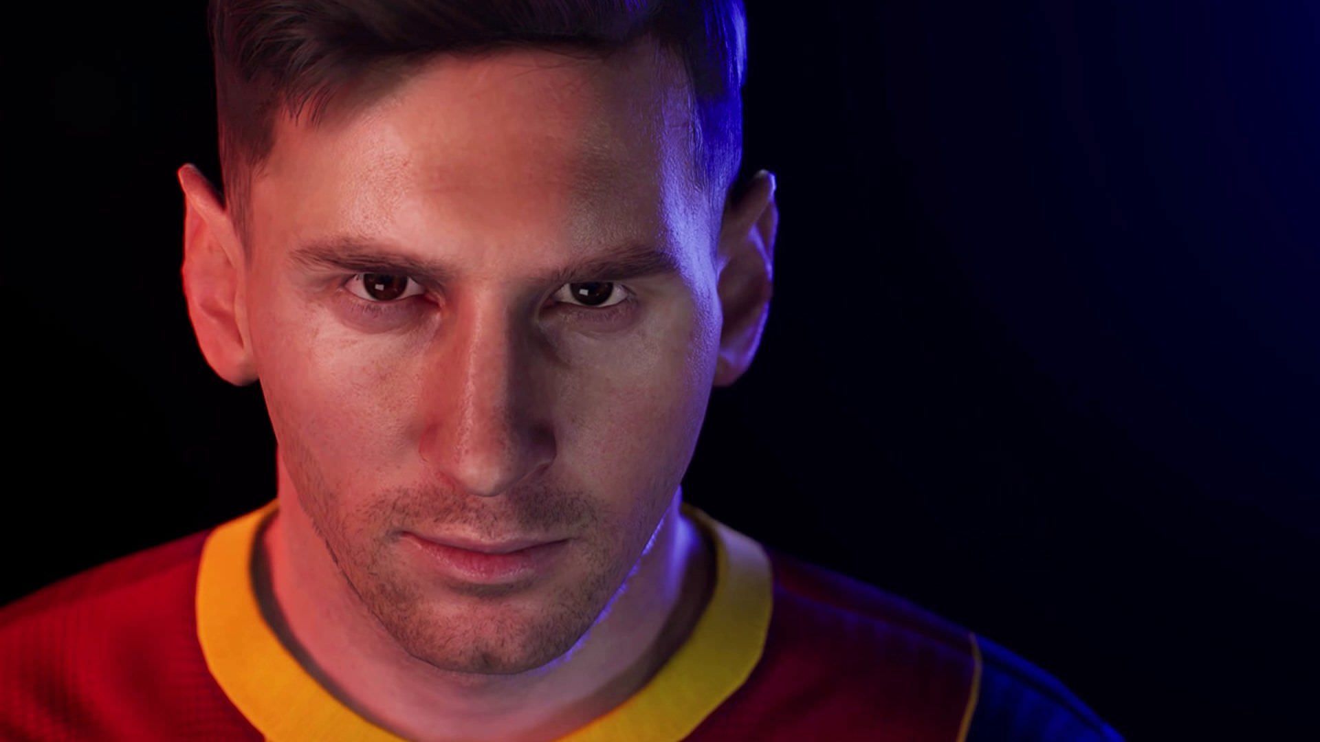 چهره لیونل مسی در بازی PES 2022
