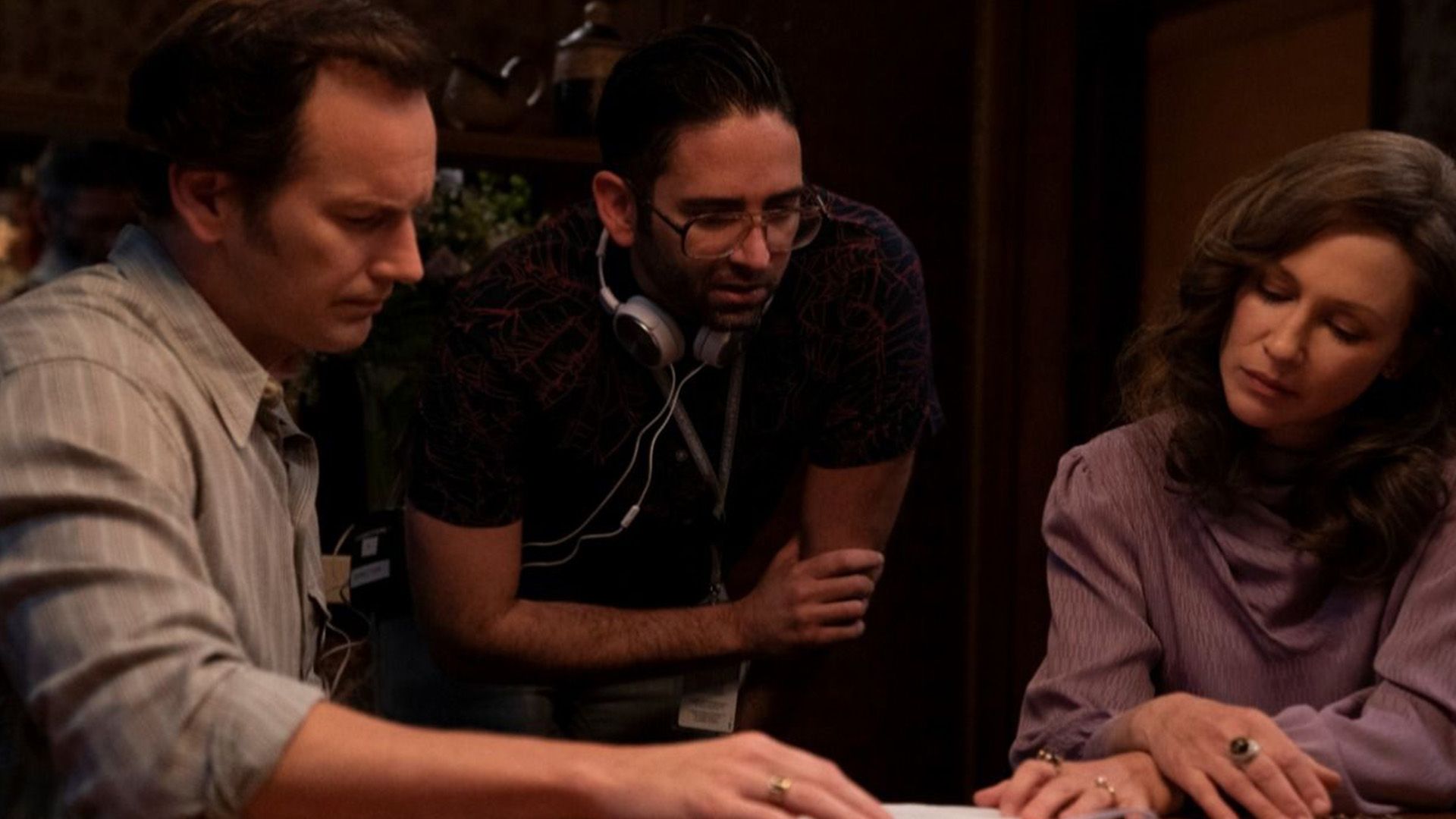 مایکل چاوز در پشت صحنه‌ی The Conjuring: The Devil Made Me Do It