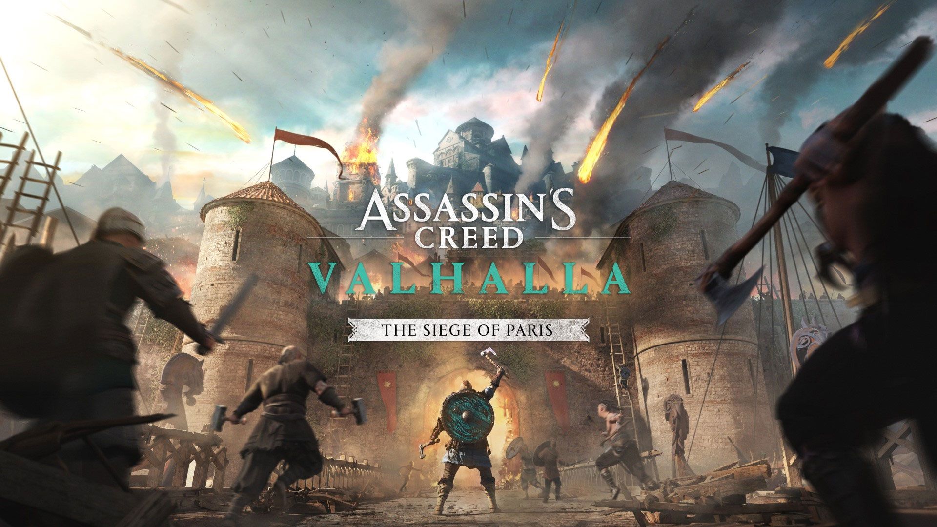 ایوور و یارانش در جلوی قلعه دشمنان در Assassin's Creed Valhalla