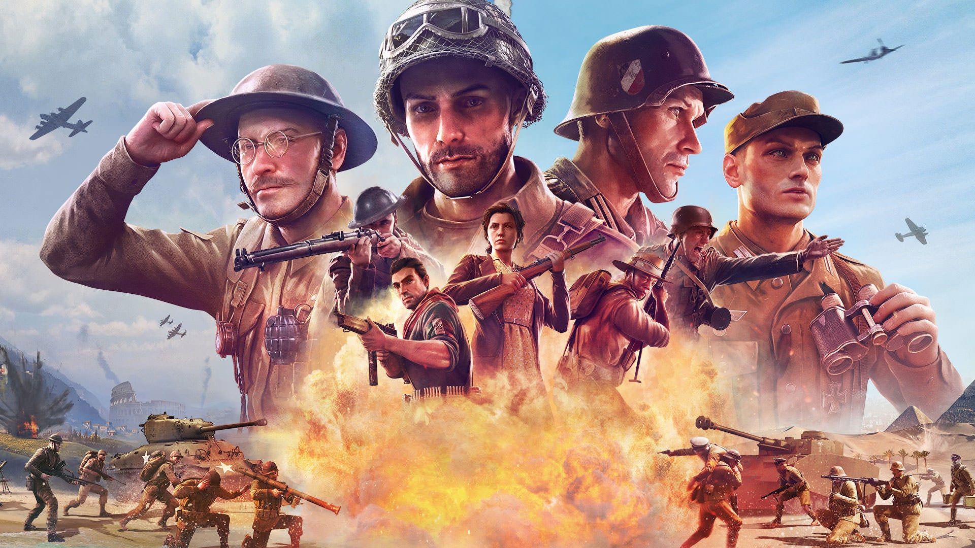 پوستر بازی Company of Heroes 3 با حضور سربازان مرد و زن