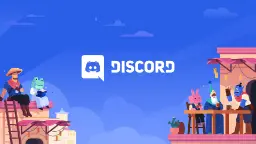 لوگوی دیسکورد (Discord) در میان شخصیت‌های کارتونی در فضای آبی