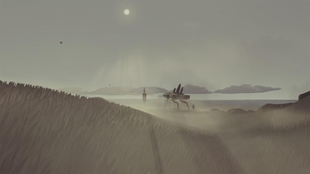 جت در چمنزار در بازی Jett: The Far Shore