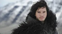 کیت هرینگتون درحال ایفای نقش در سریال game of thrones در نقش شخصیت جان اسنو
