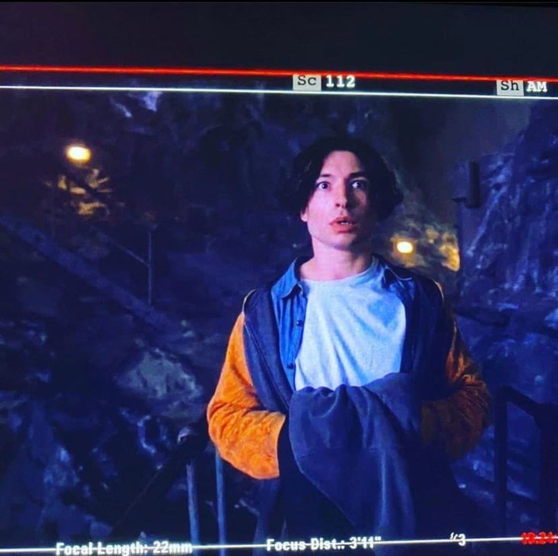 ازرا میلر در نقش بری آلن در تست فوتیج فیلم The Flash
