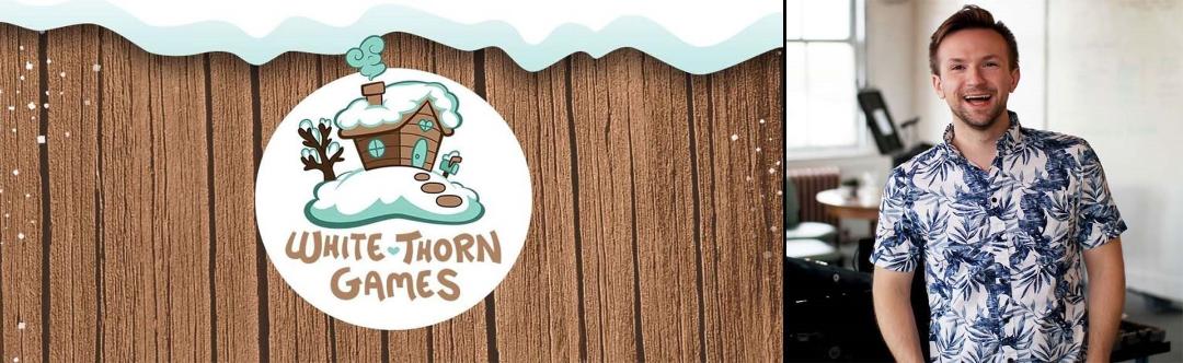 متیو وایت و لوگوی WhiteThorn Games