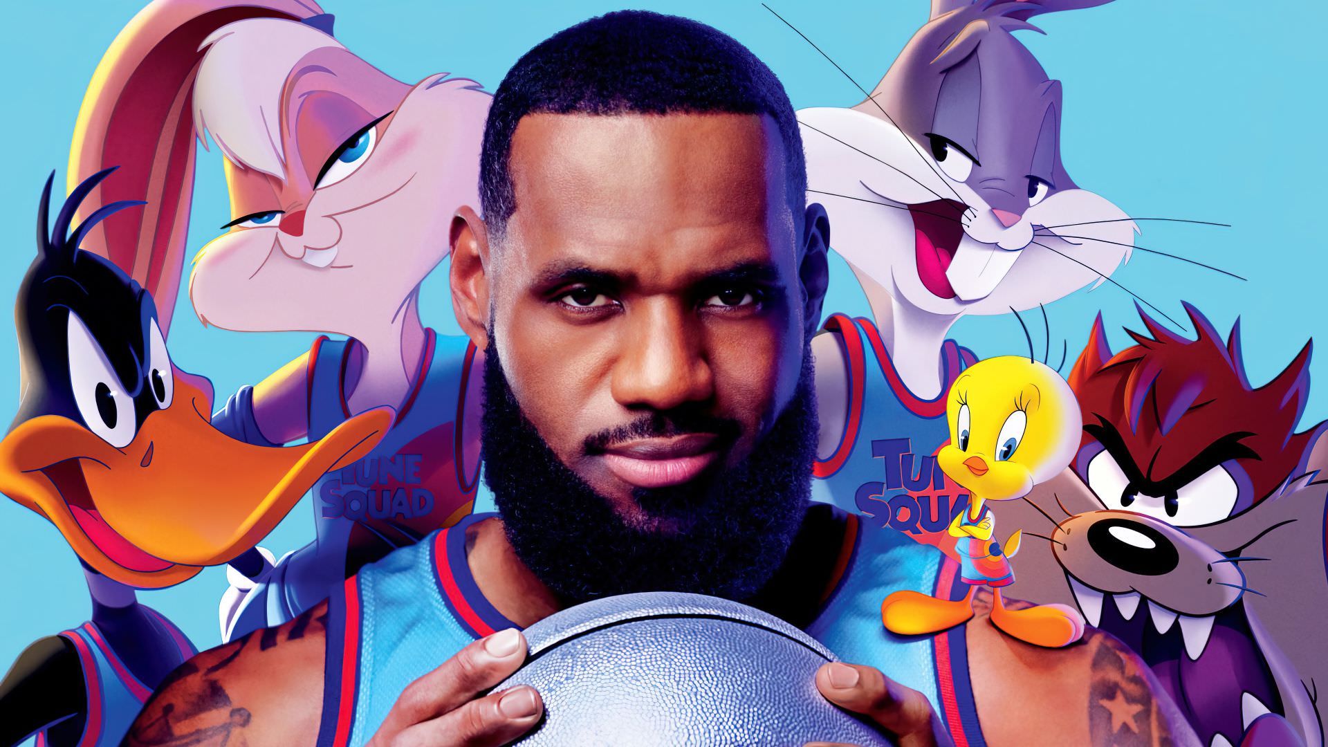 لبران جیمز و لونی تونز در والپیپر فیلم Space Jam: A New Legacy