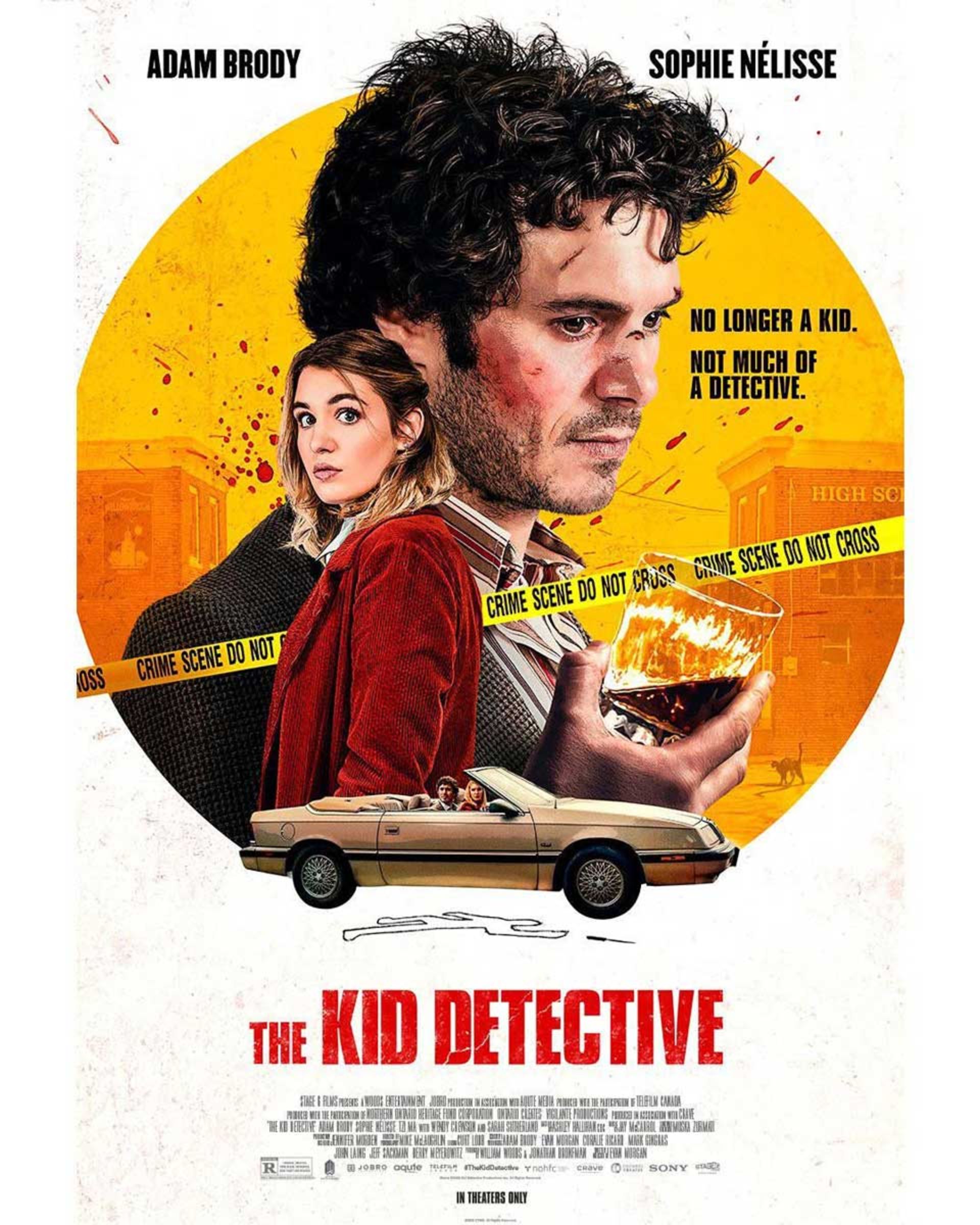 صورت زخمی پسر و دختر با کت قرمز در فیلم The Kid Detective