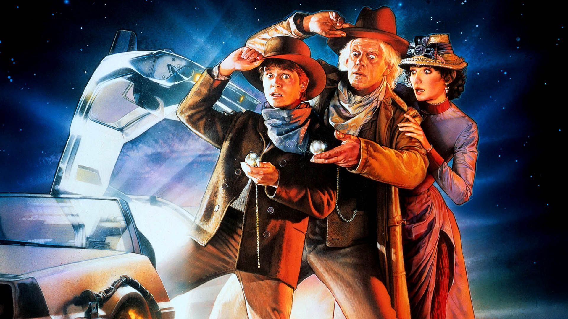 کاور فیلم  Back to the Future به همراه شخصیت‌های اصلی آن