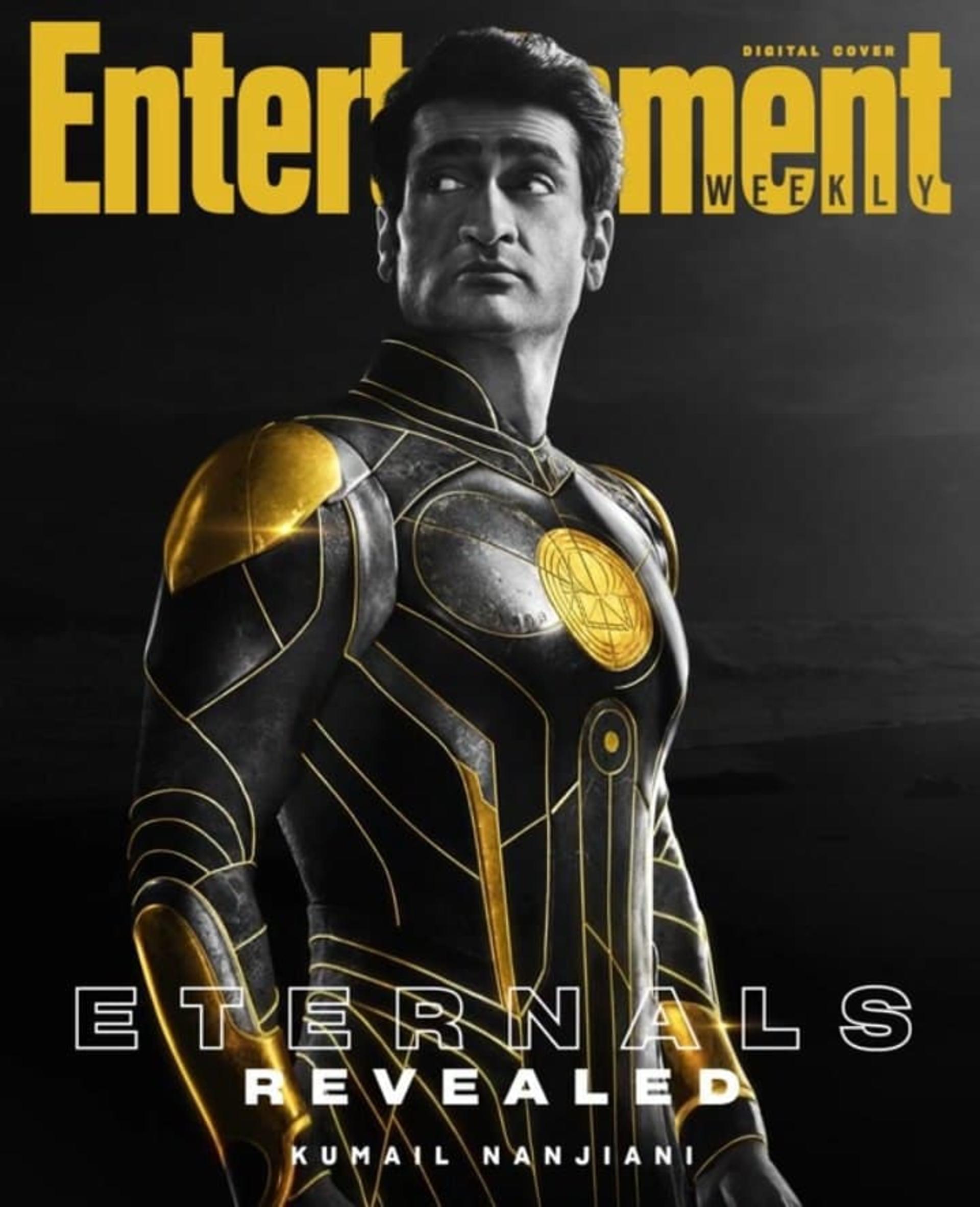 کمیل نانجیانی در نقش کینگو در تصویر روی جلد اختصاصی مجله Entertainment Weekly از فیلم Eternals