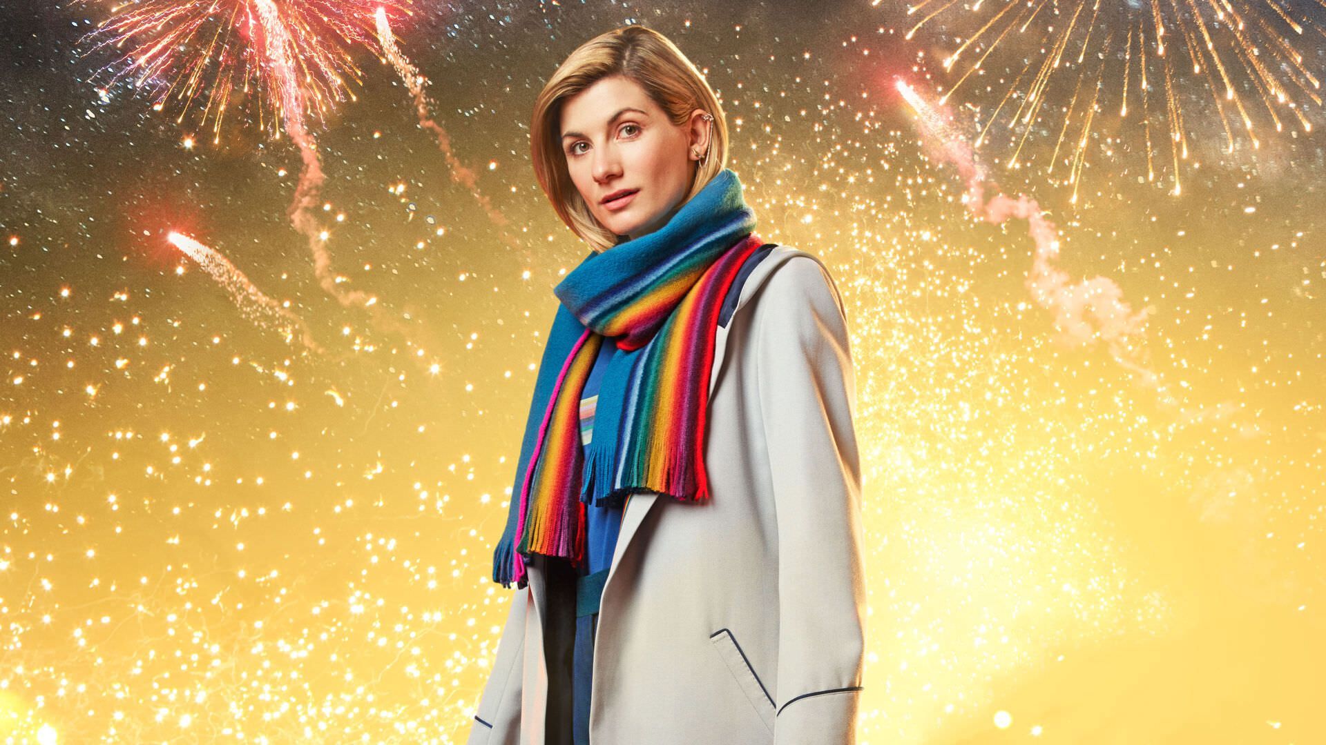 جودی ویتاکر در نقش دکتر هو در آتش بازی در سریال Doctor Who