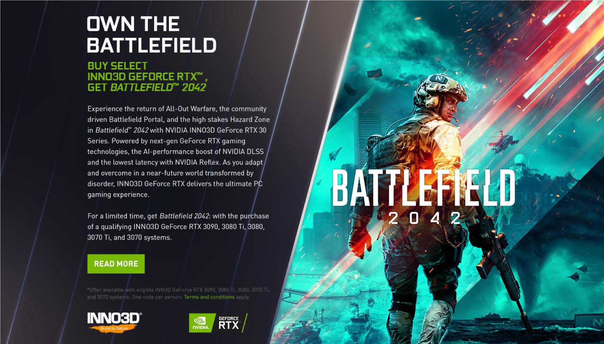 اطلاعیه انویدیا از باندل کارت گرافیک‌های RTX 30 با بازی Battlefield 2042