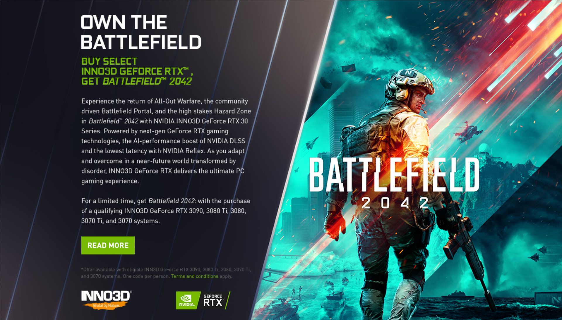 اطلاعیه انویدیا از باندل کارت گرافیک‌های RTX 30 با بازی Battlefield 2042