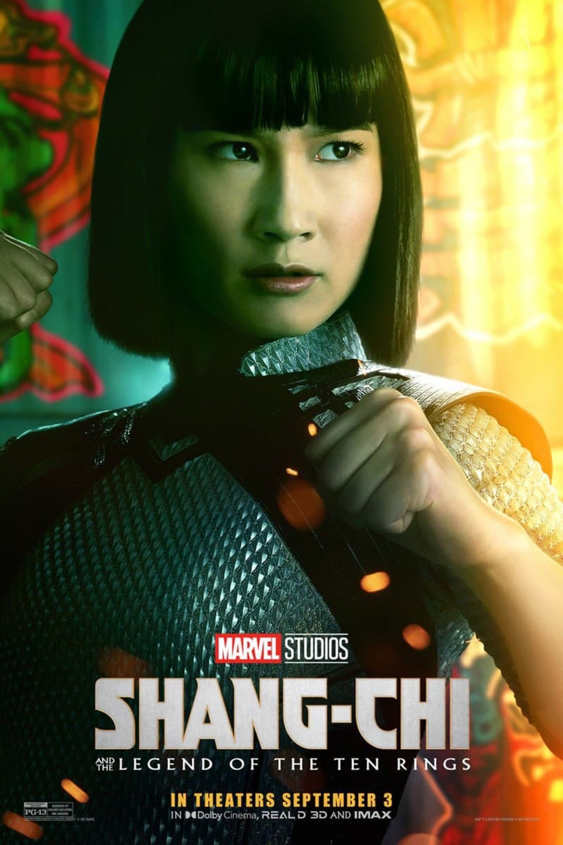 منگر ژانگ در نقش زیالینگ در پوستر شخصیت فیلم Shang-Chi and The Legend of the Ten Rings