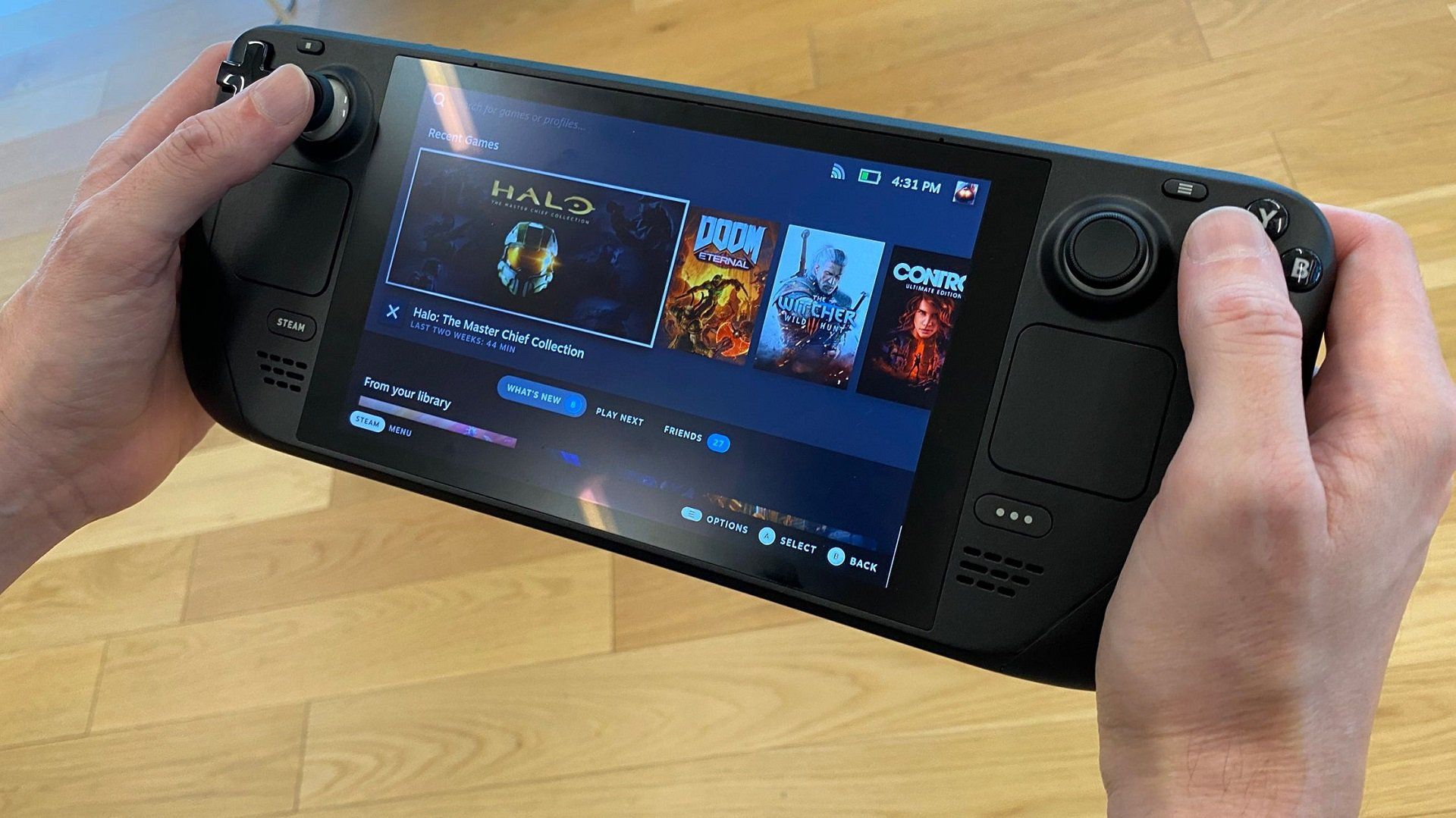 کنسول استیم دک Steam Deck و کنترلرهای حرکتی