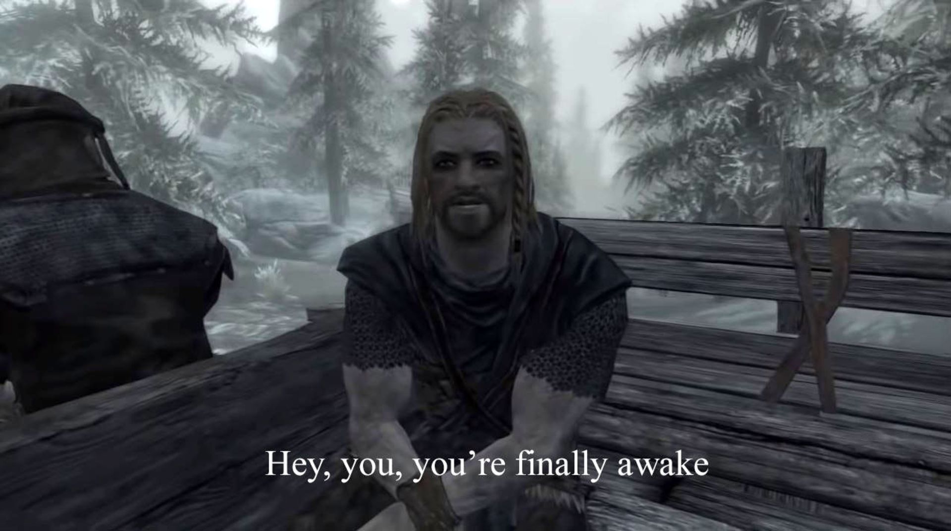 صحنه افتتاحیه بازی The Elder Scrolls 5: Skyrim روی گاری