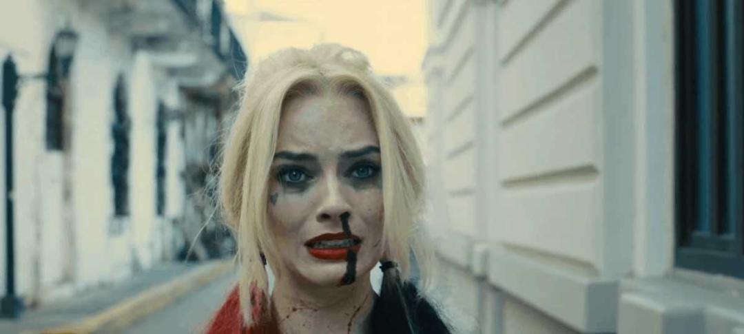 چهره غمگین و به هم ریخته هارلی کوئین با بازی مارگو رابی در فیلم The Suicide Squad جیمز گان