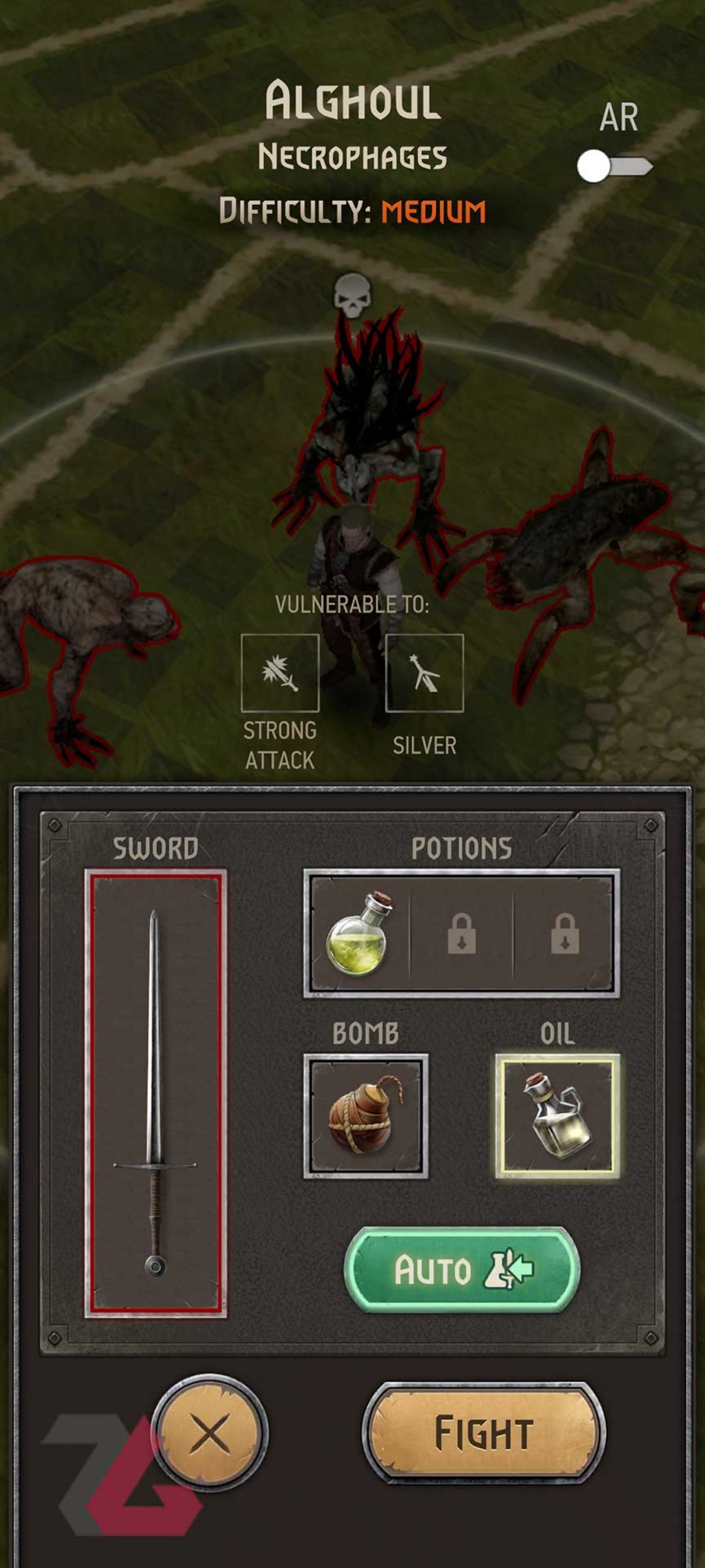 آیتم‌های قبل از مبارزه The Witcher: Monster Slayer
