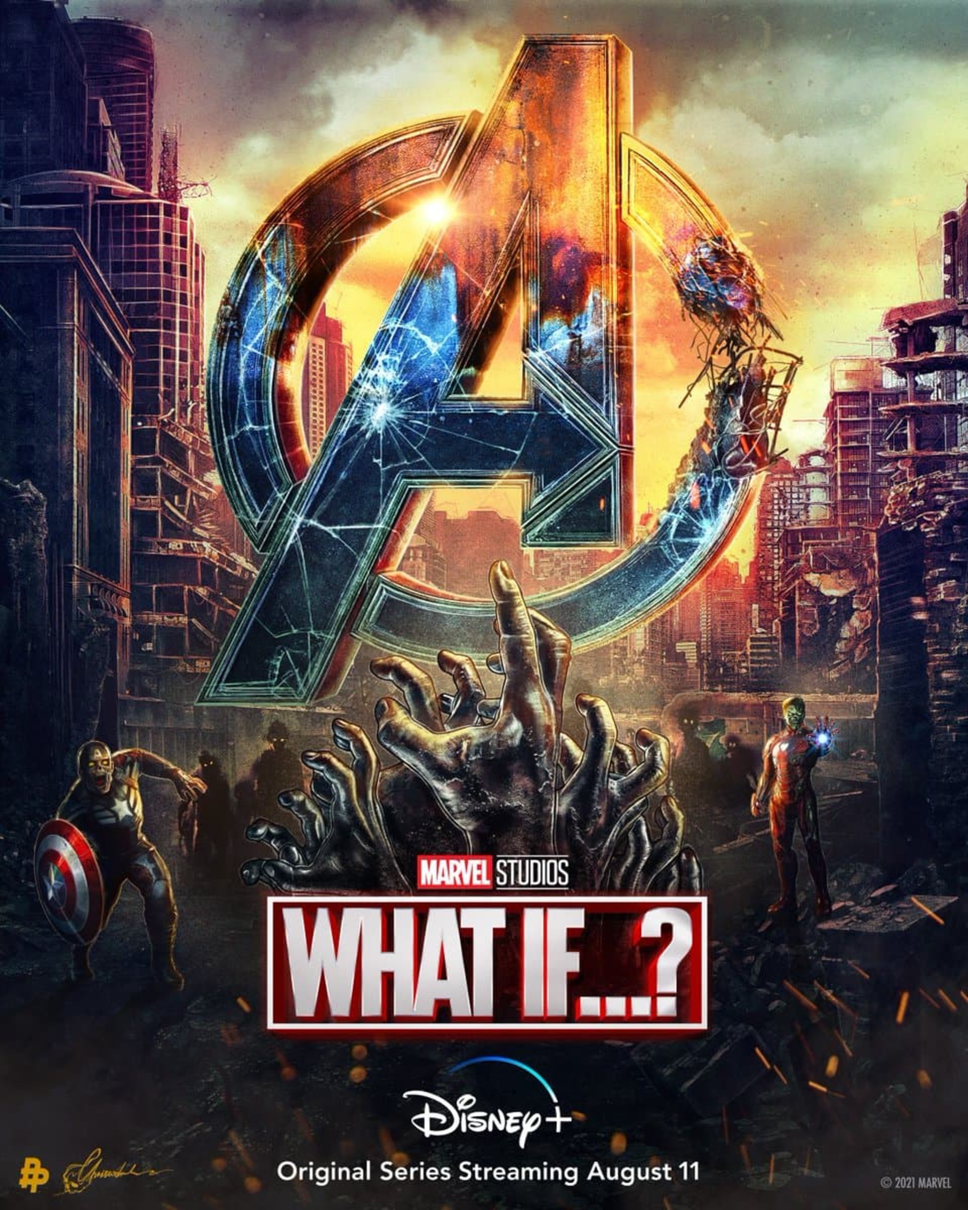 پوستر نسخه زامبی شخصیت های مارول در انیمیشن What If