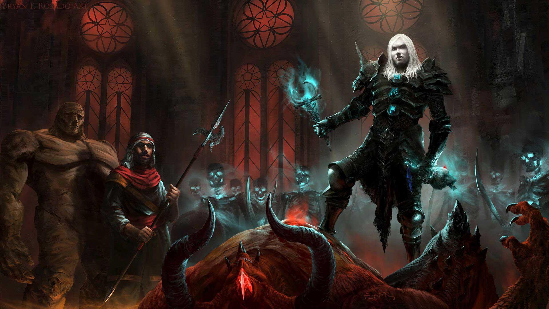 یک فن آرت چشم نواز از کلاس Necromancer بازی دیابلو 2 بلیزارد