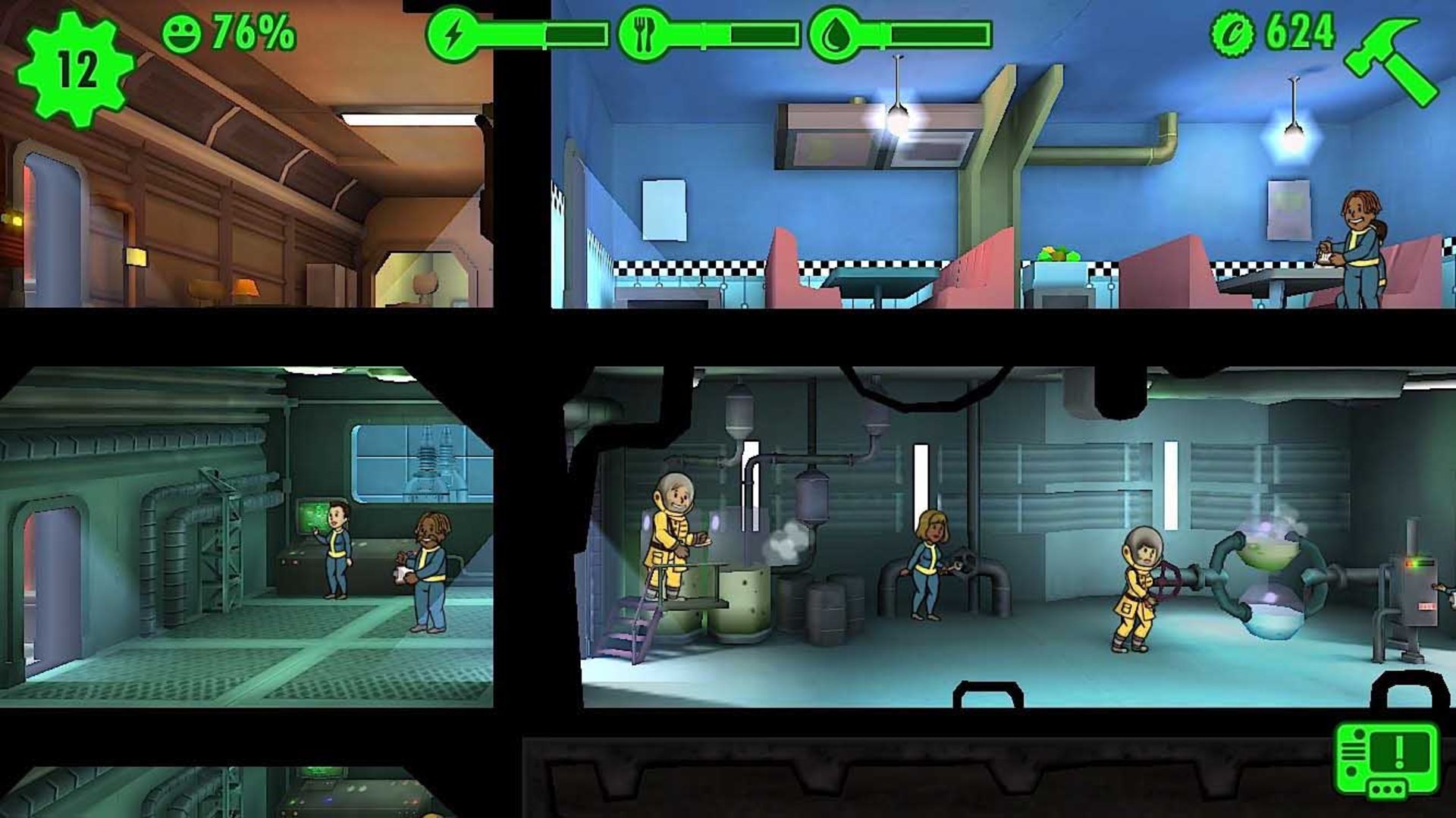 اتاق‌های پناهگاه در Fallout Shelter