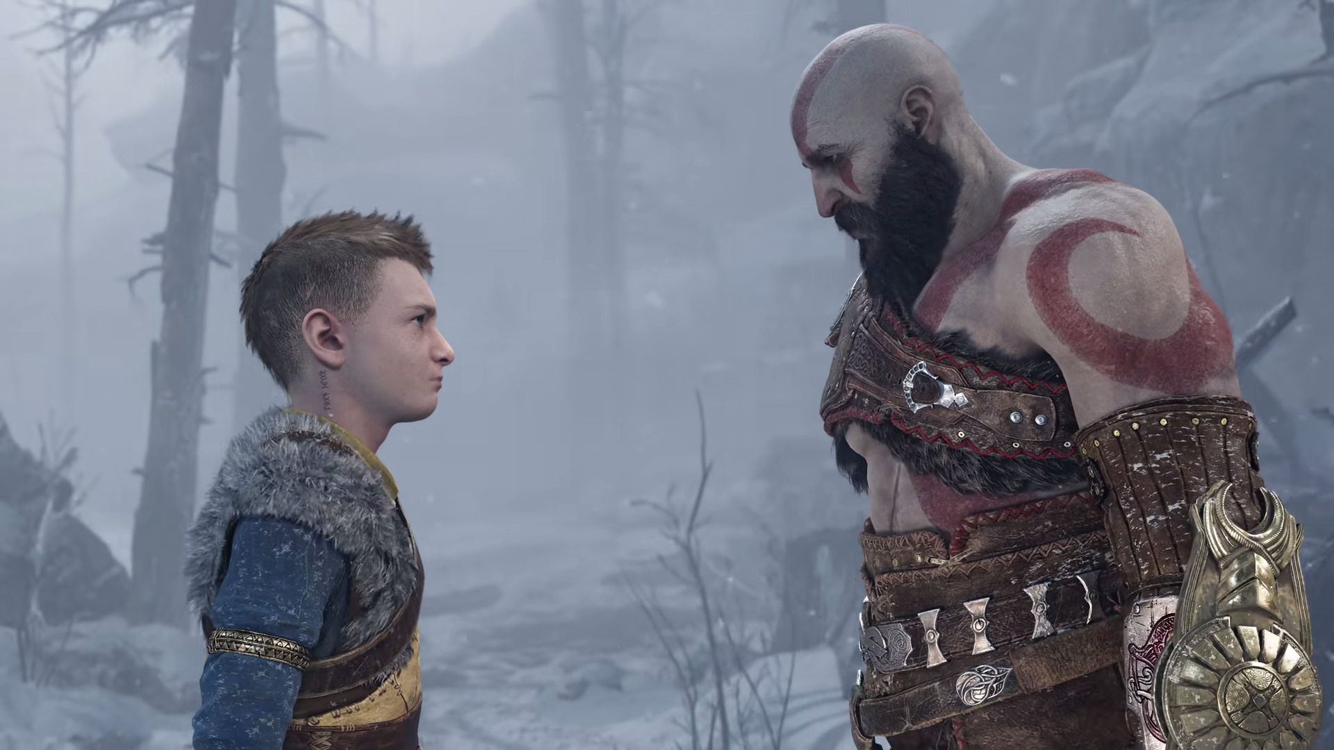 کریتوس و آترئوس در God of War: Ragnarok