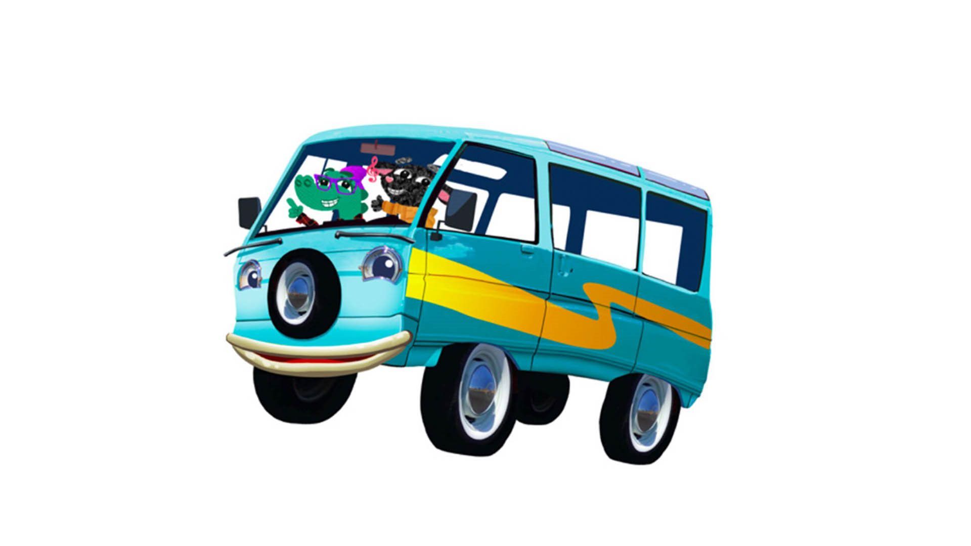 شخصیت‌های انیمیشن Jam Van درون ون