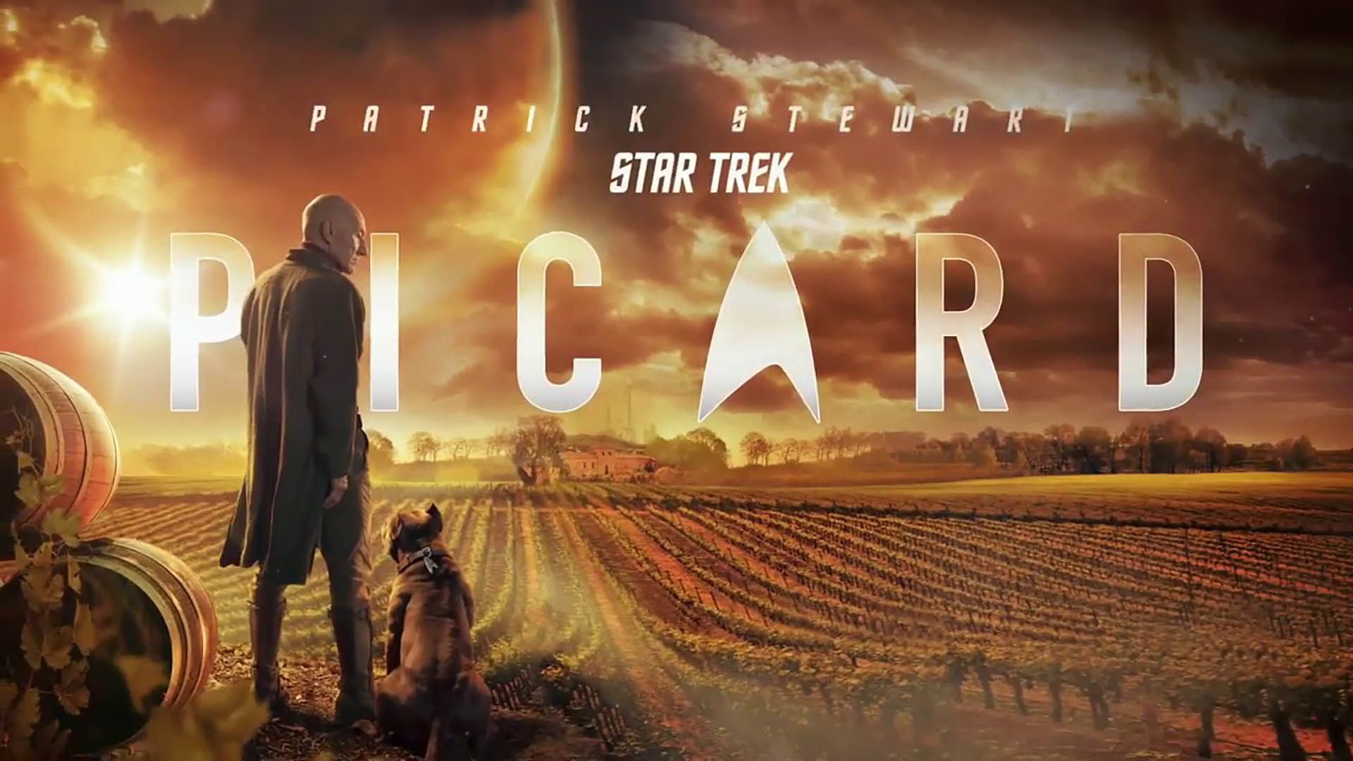 نمایی از شخصیت سریال Star Trek: Picard به همراه سگ او