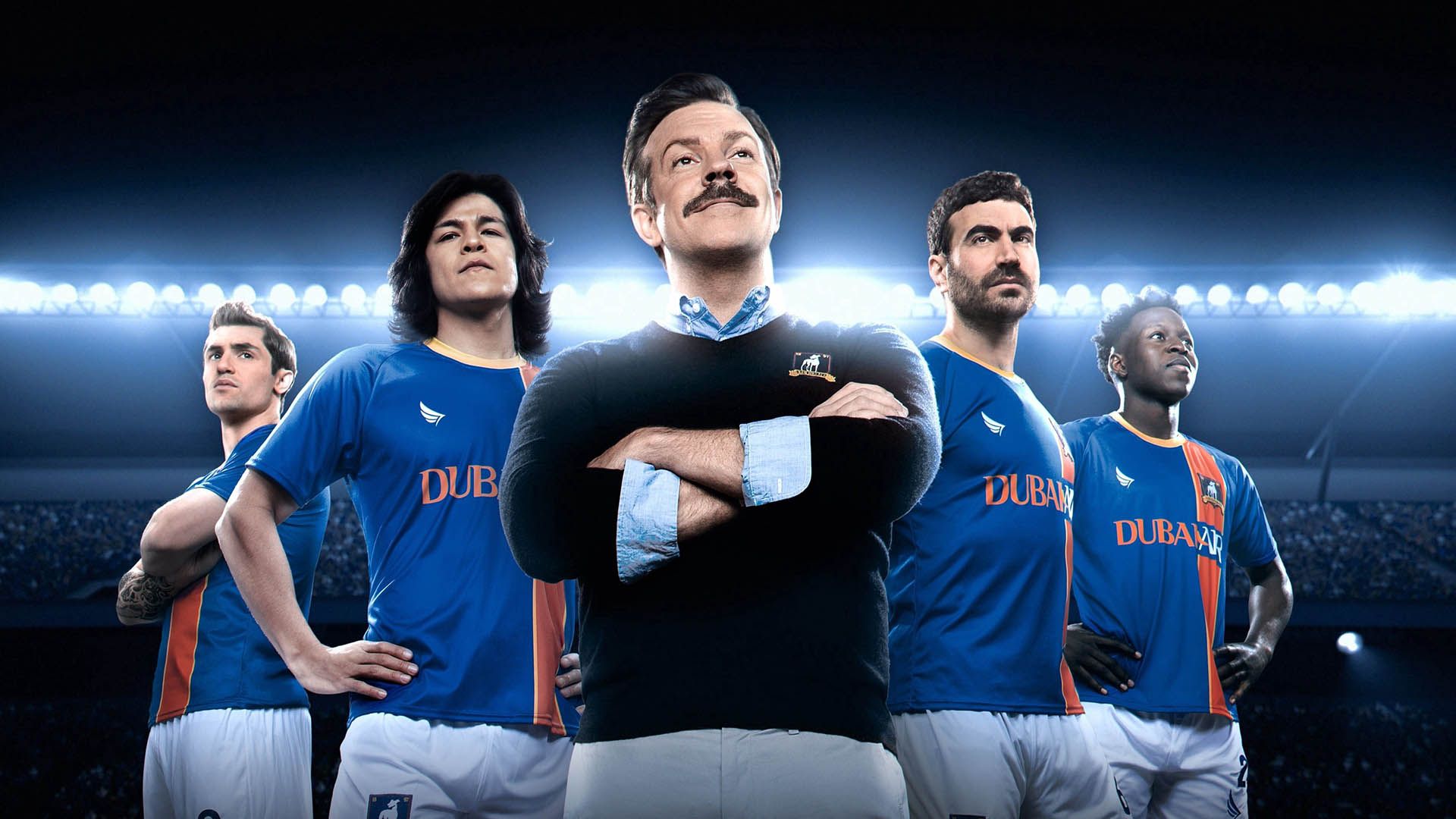 کاور سریال Ted Lasso با حضور جیسون سودیکیس و سایر بازیگران آن