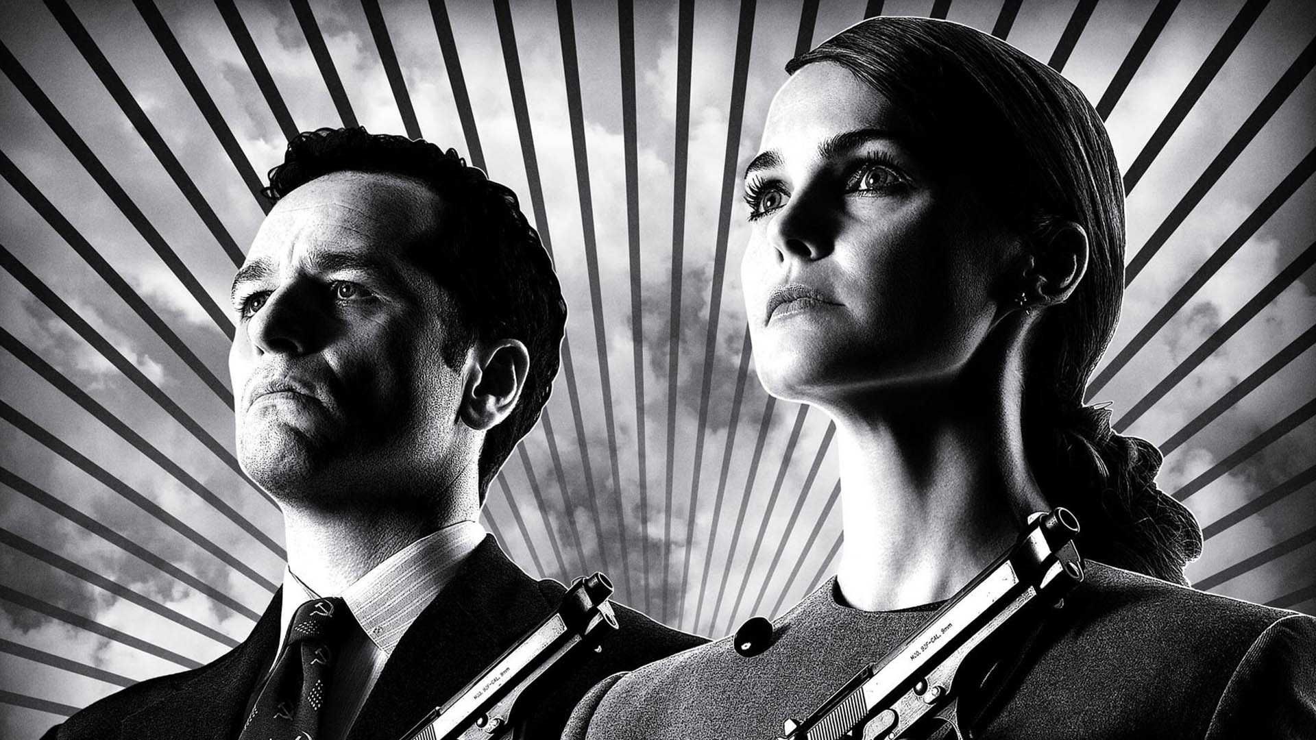 کاور سیاه و سفید سریال The Americans