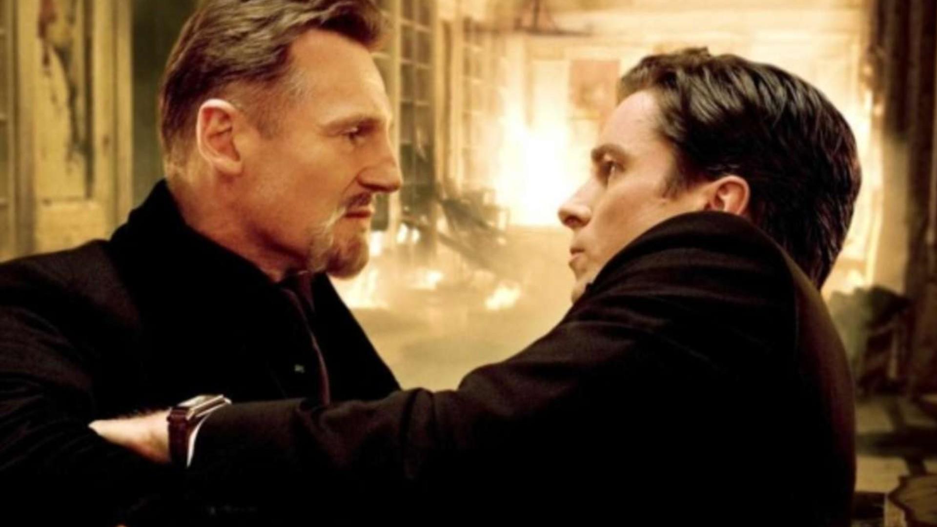 کریستین بیل و لیام نیسون در فیلم The Dark Knight Rises با هم درگیر شدند